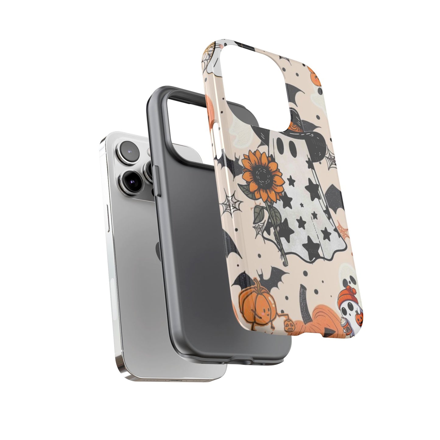 Cute Ghost Phone Case, Halloween Decor, Spooky Gift, Fall Accessories, Pumpkin Lover's Gift, Autumn Vibes, Trick or Treat