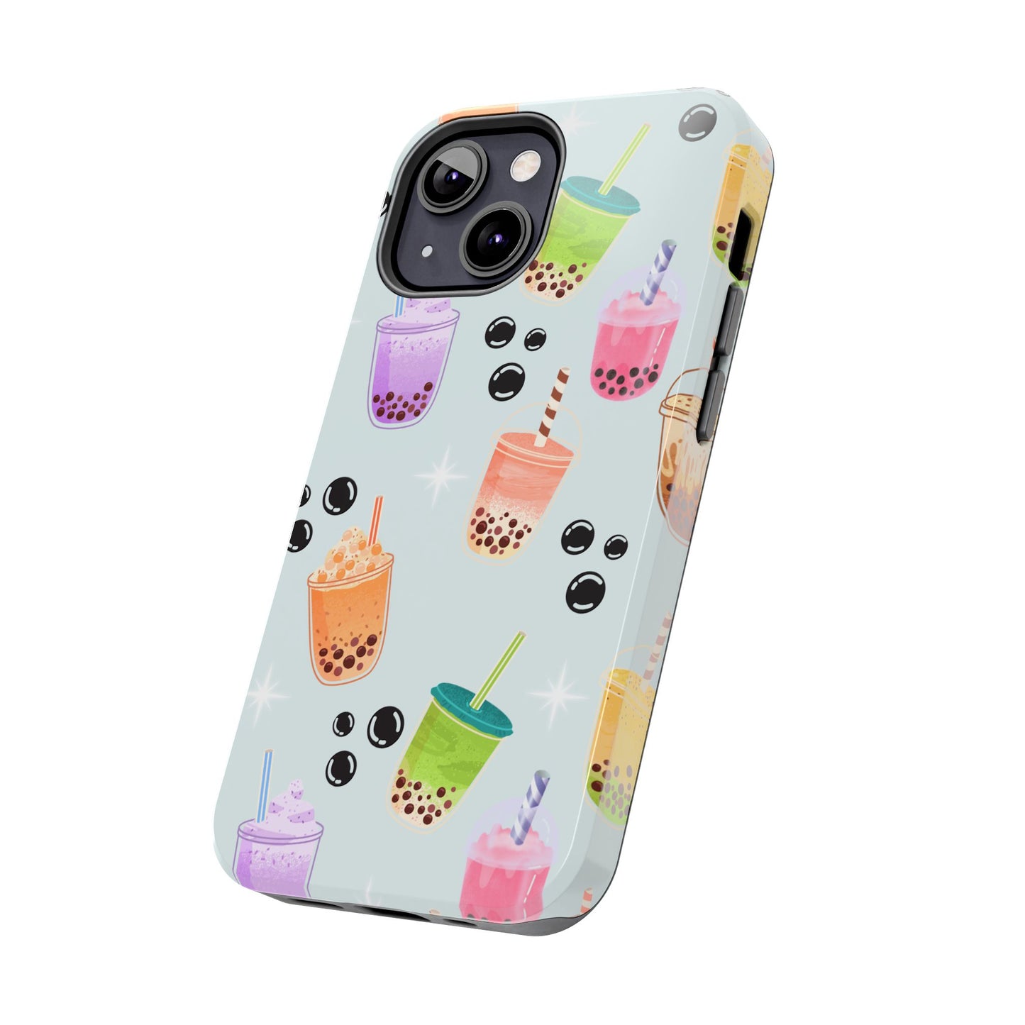 Colorful Boba Tea Phone Case, Tough Phone Cases for Drink Lovers, Cute Phone Accessory, Fun Gifts for Friends, Summer Vibes