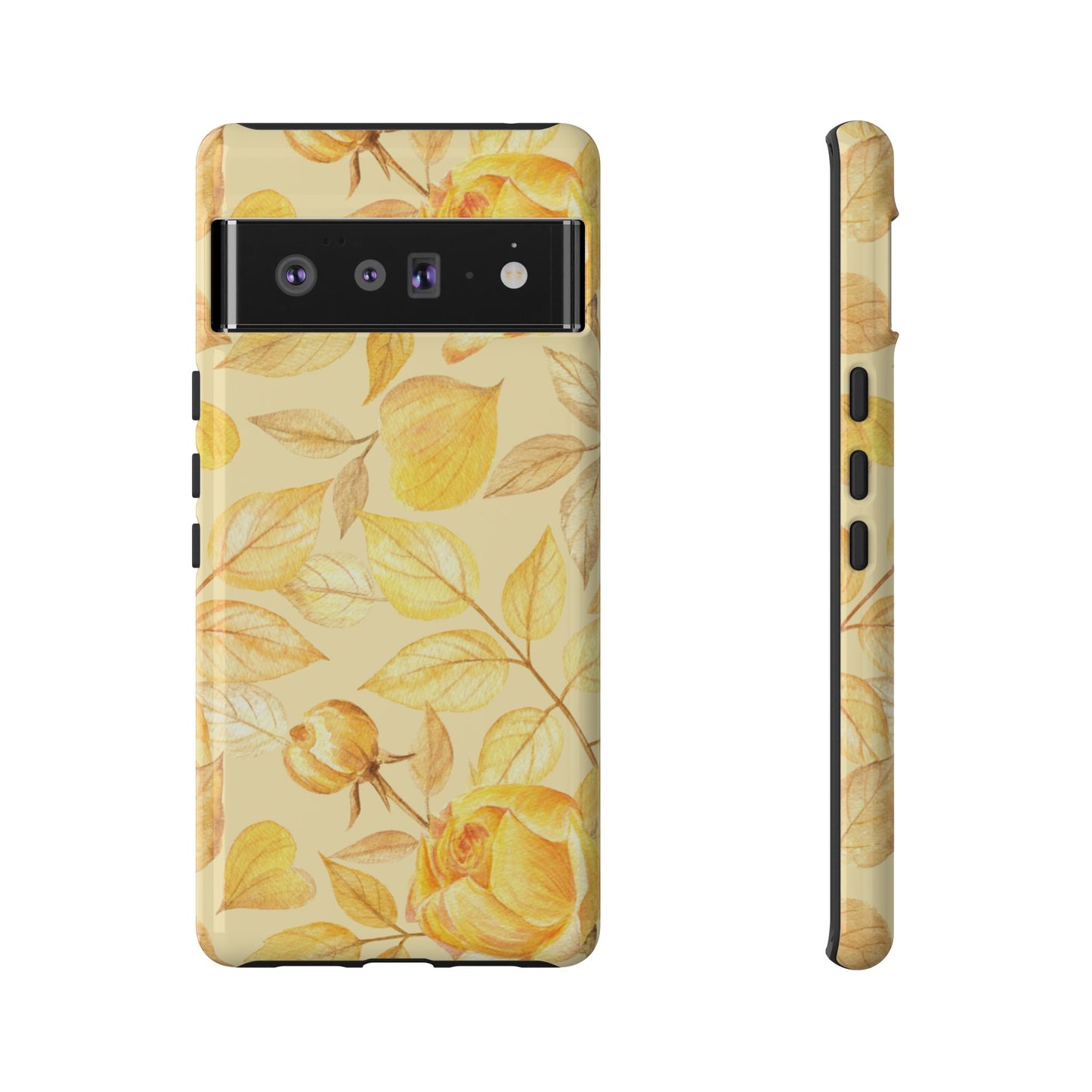 Yellow Dusk Tough Phone Case - Yellow Rose Design