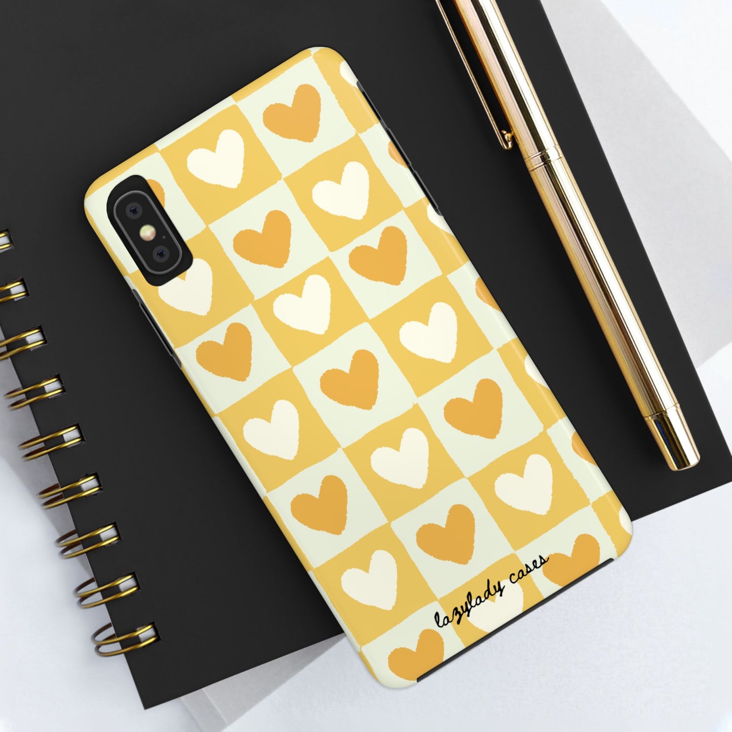 Heart Pattern Tough Phone Case - Cute & Durable for Everyday Use
