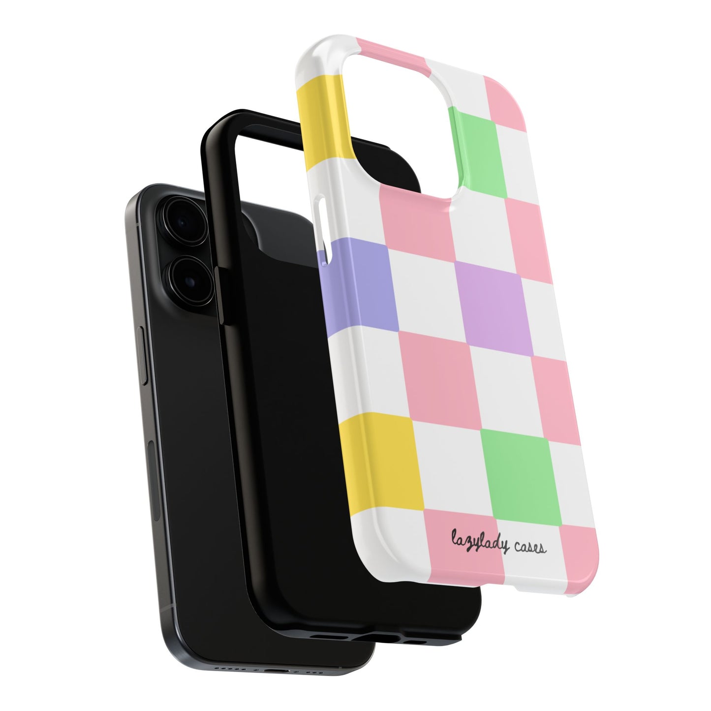 Colorful Checkerboard Tough Phone Case – Vibrant & Durable Protection