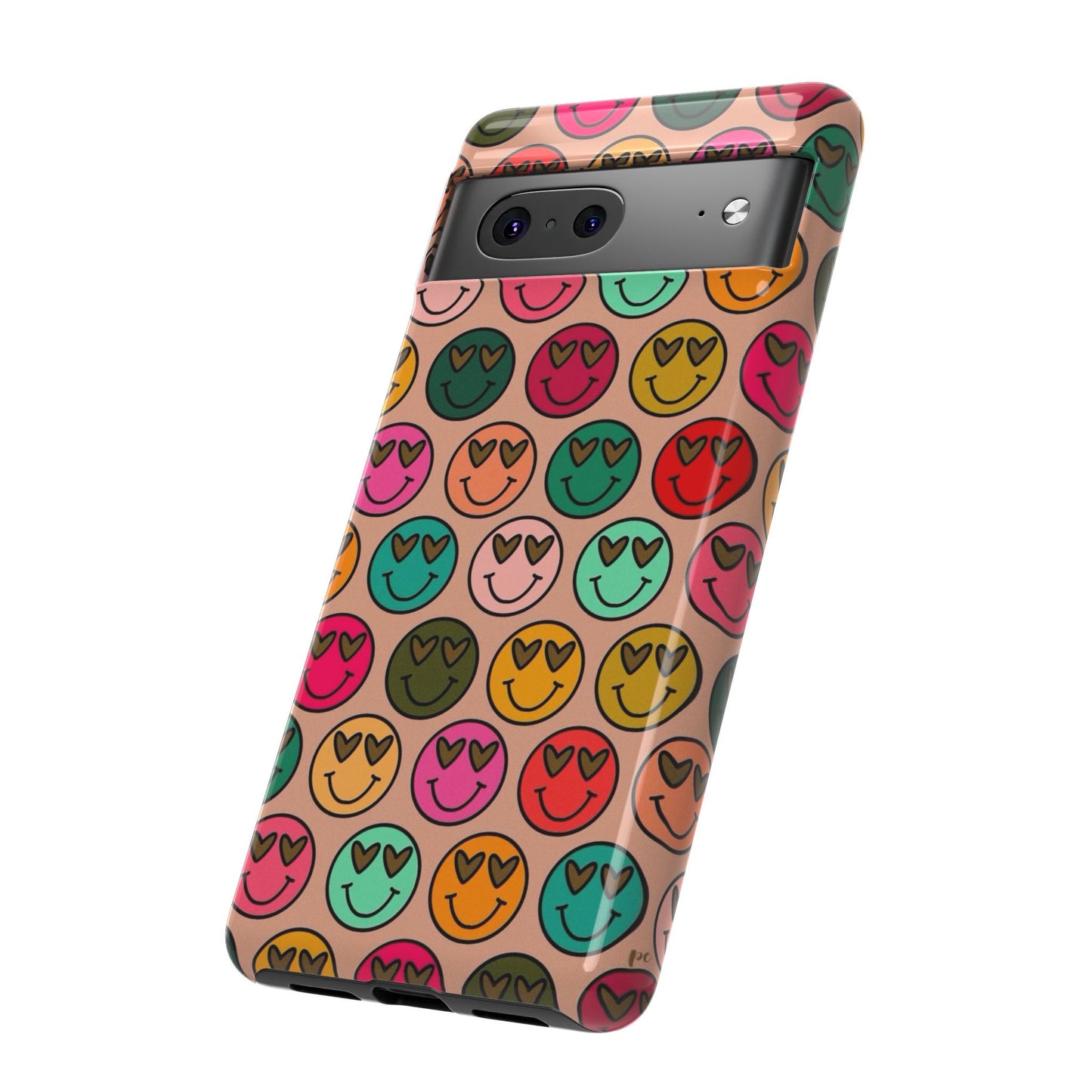 Colorful Smiley Phone Case | Tough Cases, Cute Phone Cover, Happy Vibes, Gift for Friends, Fun Phone Accessory
