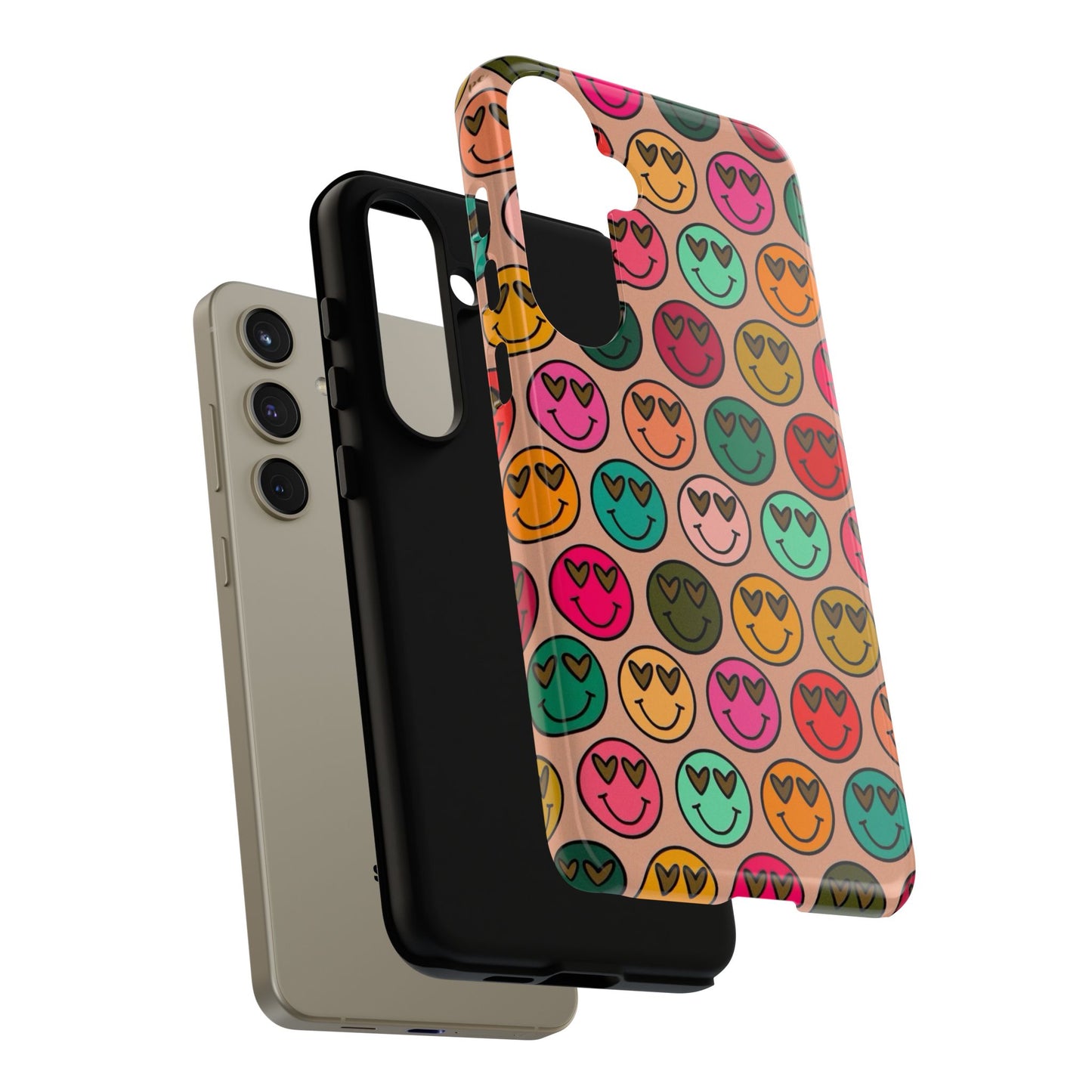 Colorful Smiley Phone Case | Tough Cases, Cute Phone Cover, Happy Vibes, Gift for Friends, Fun Phone Accessory