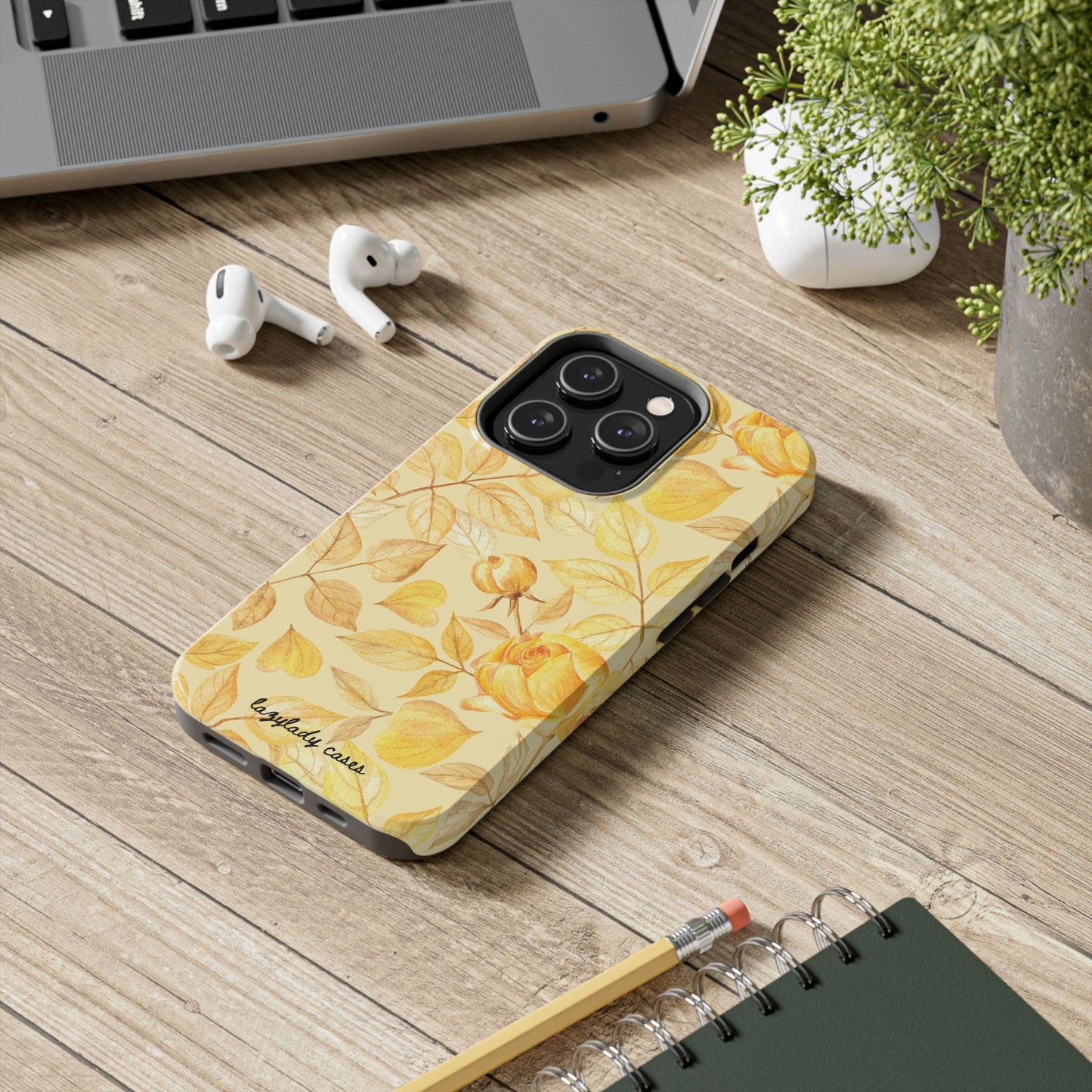 Yellow Dusk Tough Phone Case – Durable Protection with Yellow Roses Design