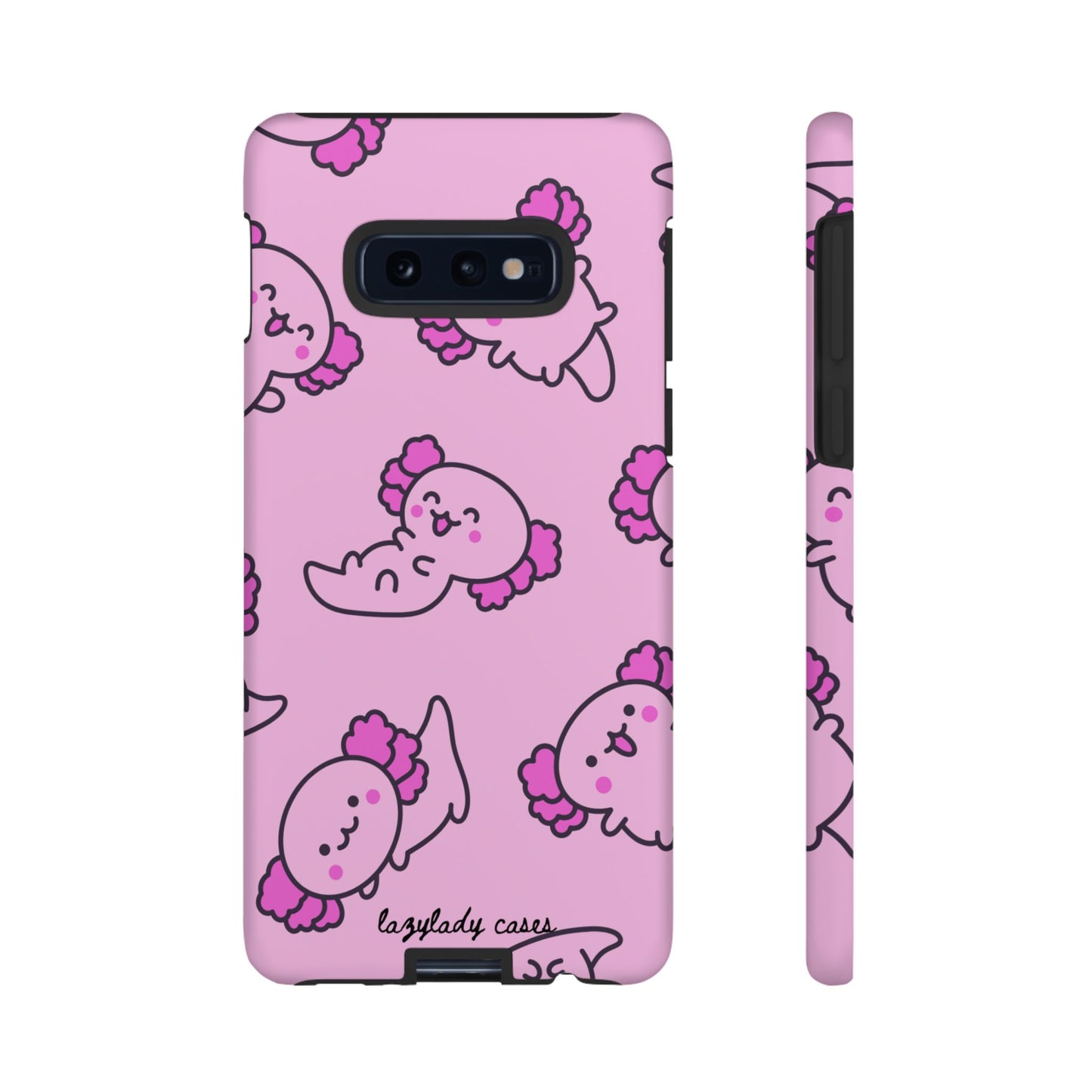 Cute Cartoon Axo Phone Case with Pink Sea Creatures Design
