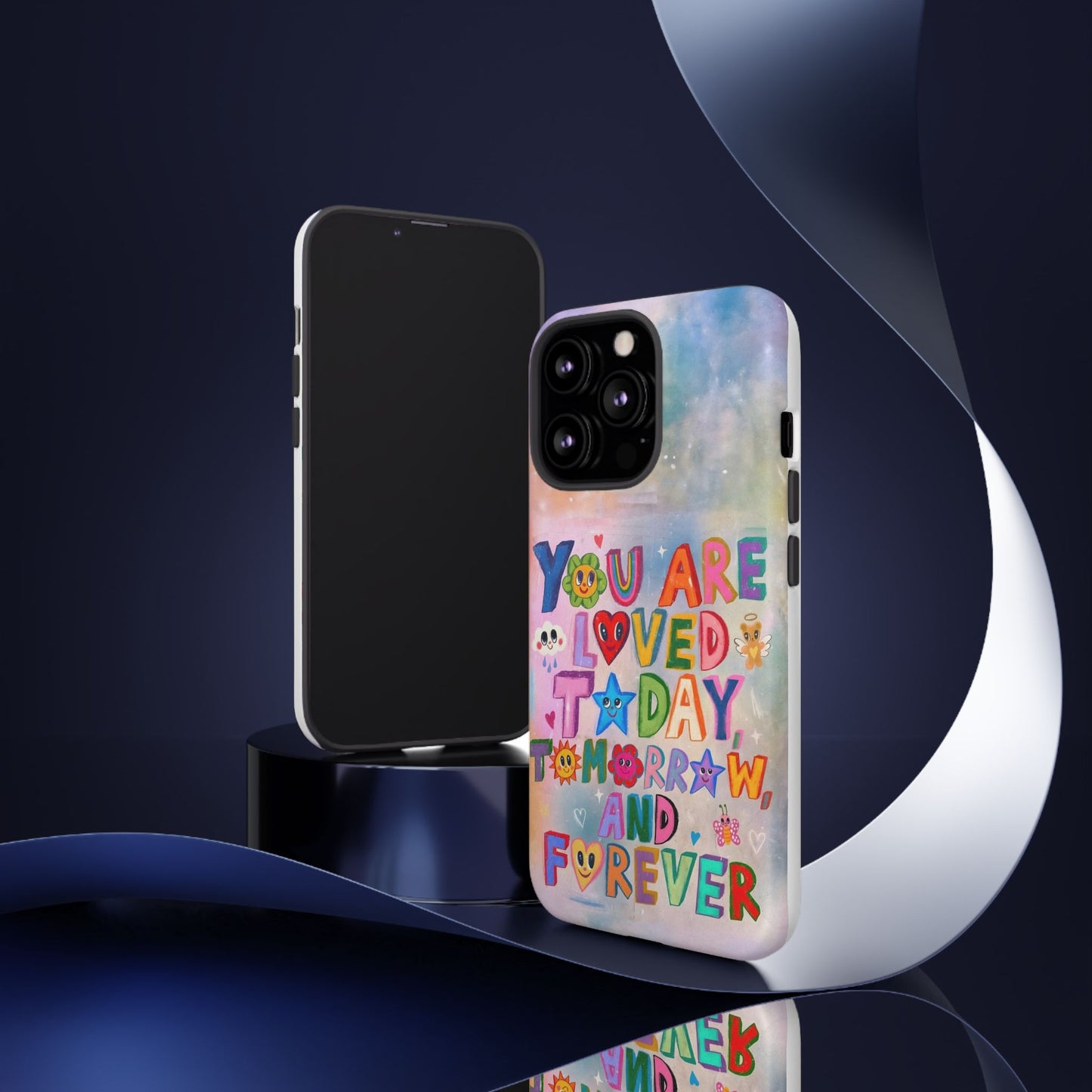 Colorful Phone Case with Positive Affirmations, Inspirational Phone Shell, Cute Gift for Teens, Motivational Tech Accessory, I Love You Case