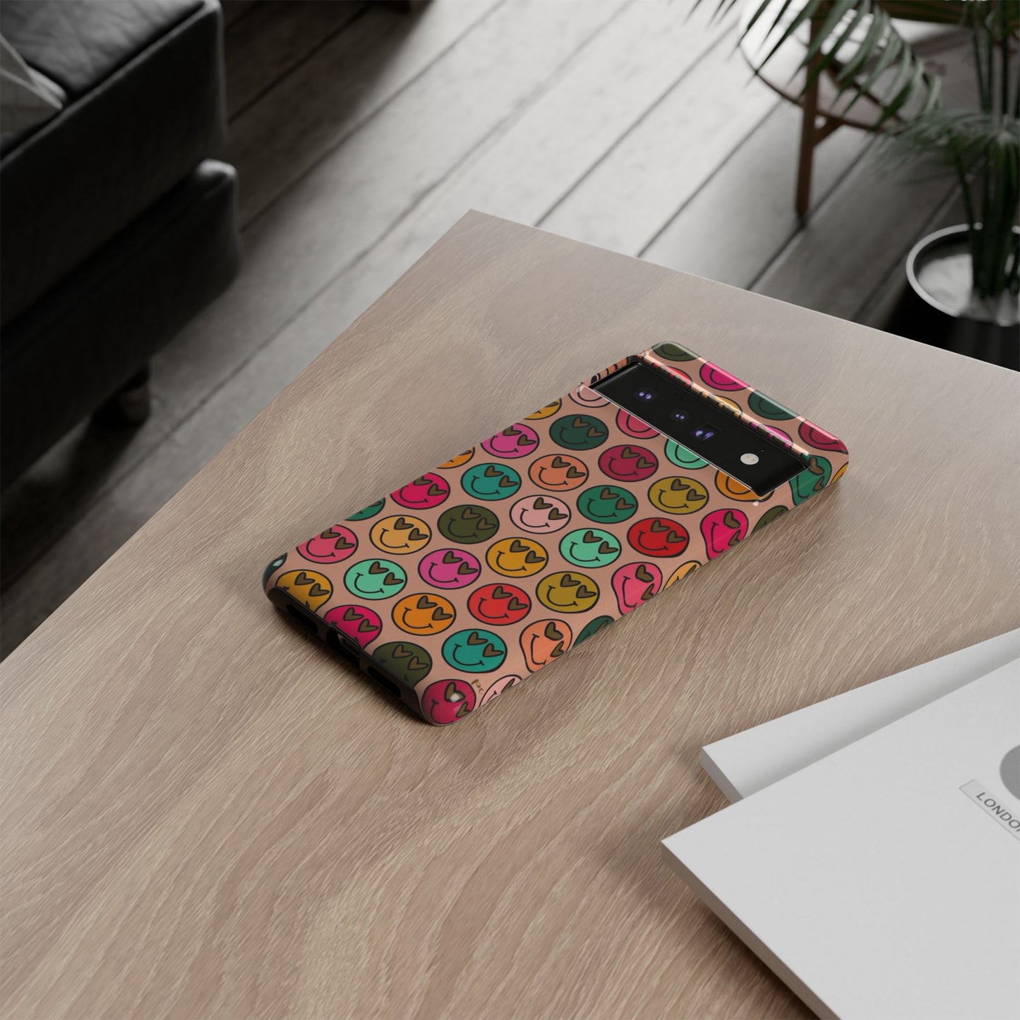 Colorful Smiley Phone Case | Tough Cases, Cute Phone Cover, Happy Vibes, Gift for Friends, Fun Phone Accessory