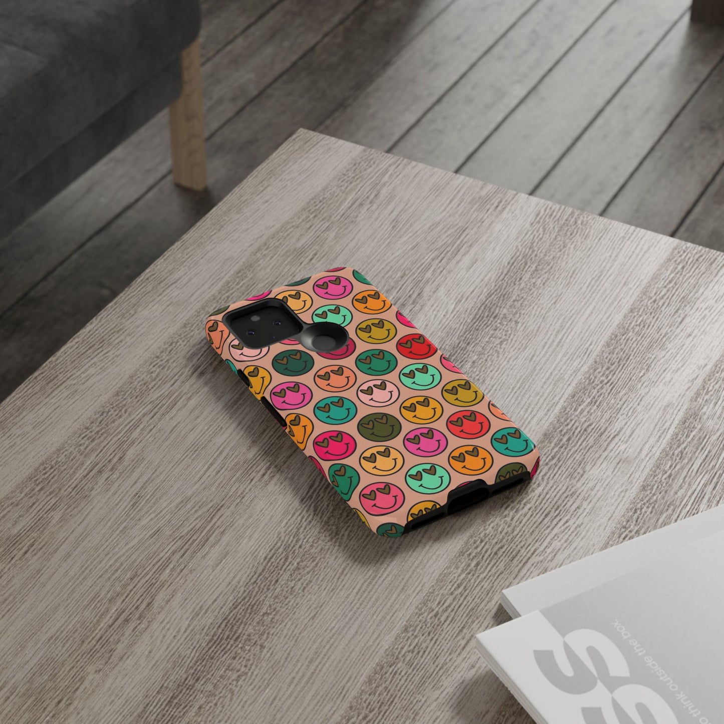 Colorful Smiley Phone Case | Tough Cases, Cute Phone Cover, Happy Vibes, Gift for Friends, Fun Phone Accessory