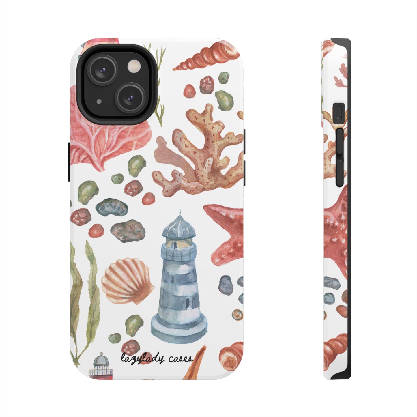 Coastal Art Tough Phone Cases - Stylish Beach Vibes with Lighthouse Design