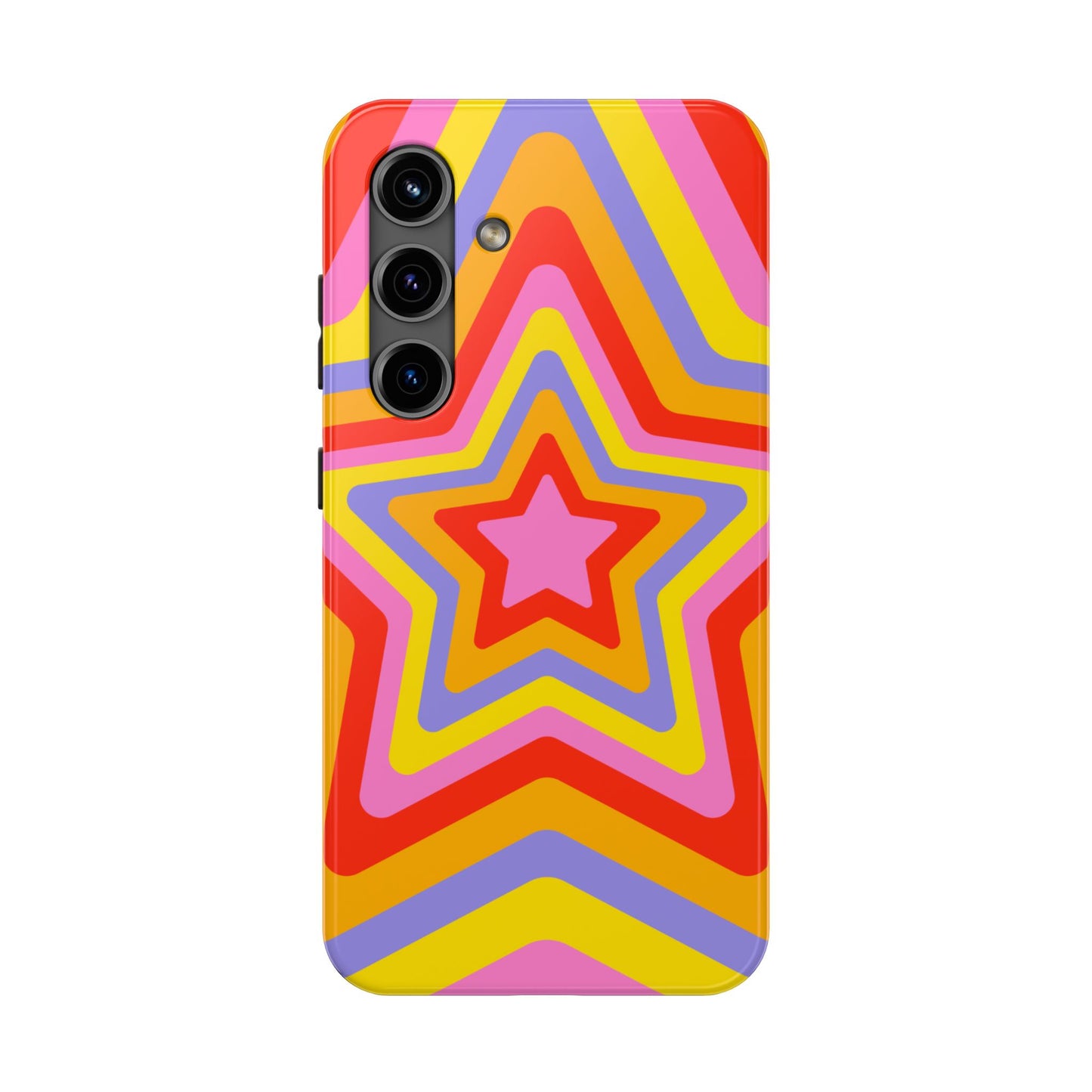 Colorful Star Pattern Tough Phone Cases | Durable Phone Cover, Unique Gifts, Trendy Accessories, Fun Tech Style