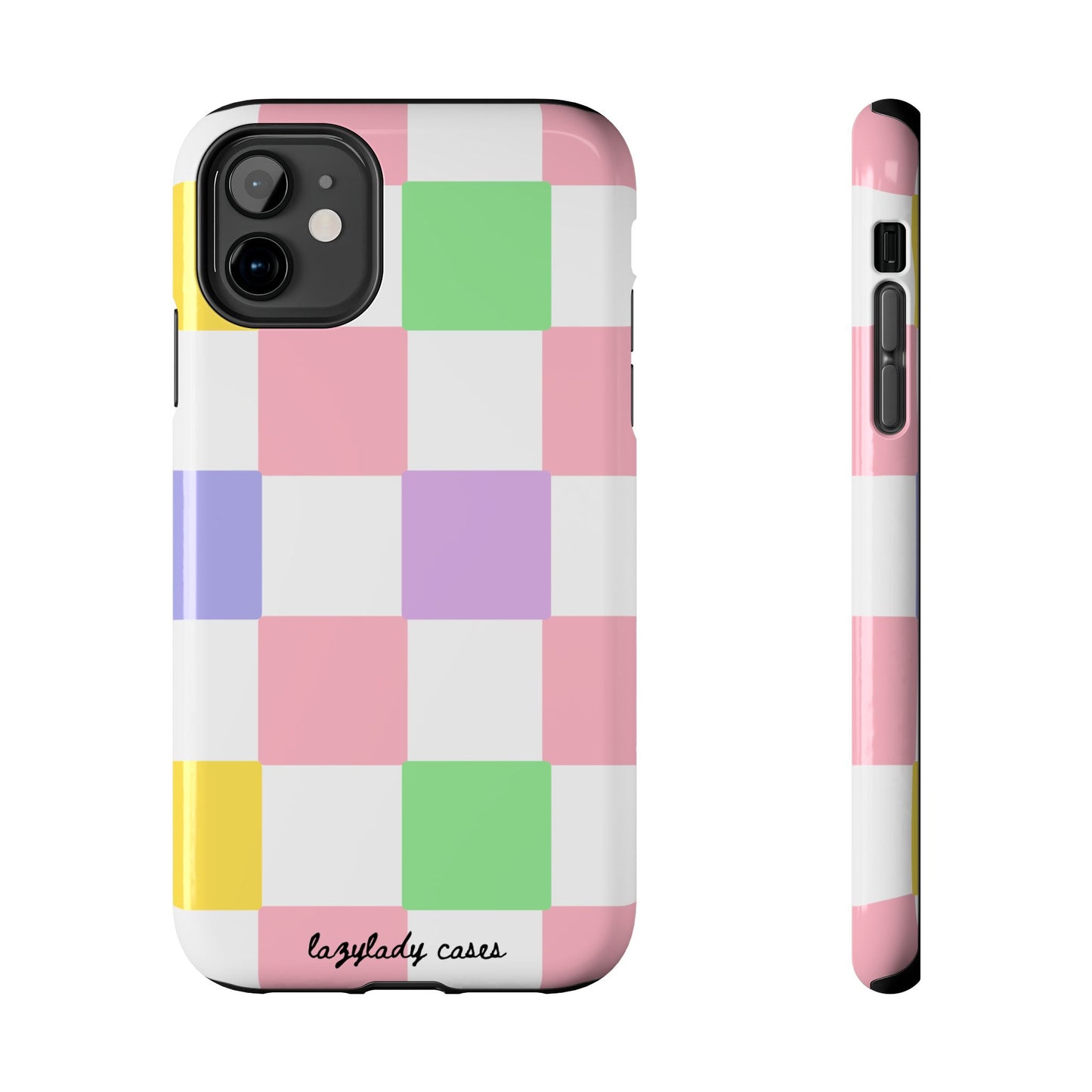 Colorful Checkerboard Tough Phone Case – Vibrant & Durable Protection