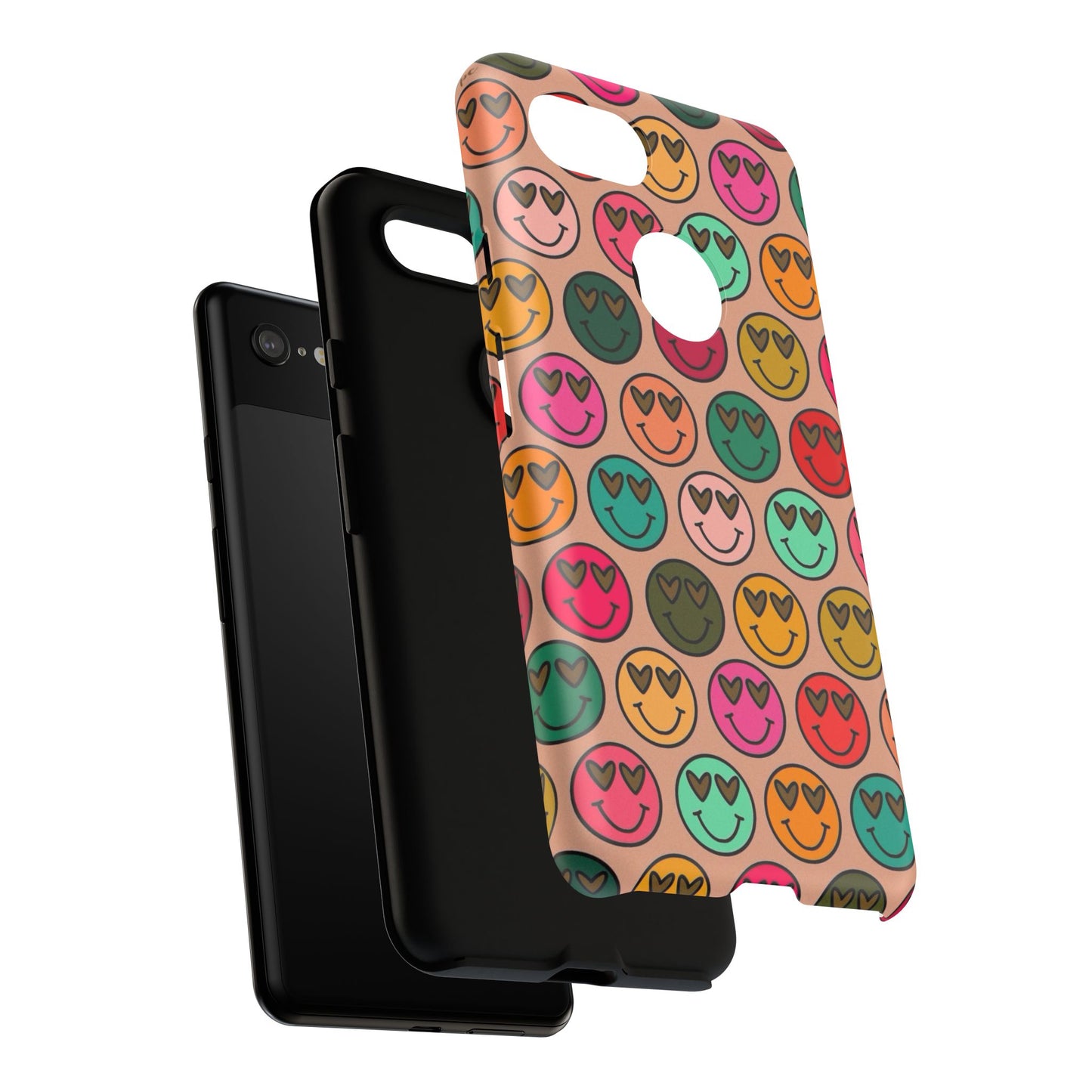 Colorful Smiley Phone Case | Tough Cases, Cute Phone Cover, Happy Vibes, Gift for Friends, Fun Phone Accessory