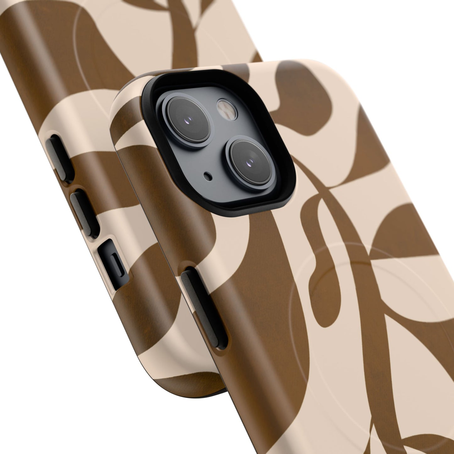 Brown Bonnet Stylish Tough Magnetic Phone Case - Trendy Abstract Design