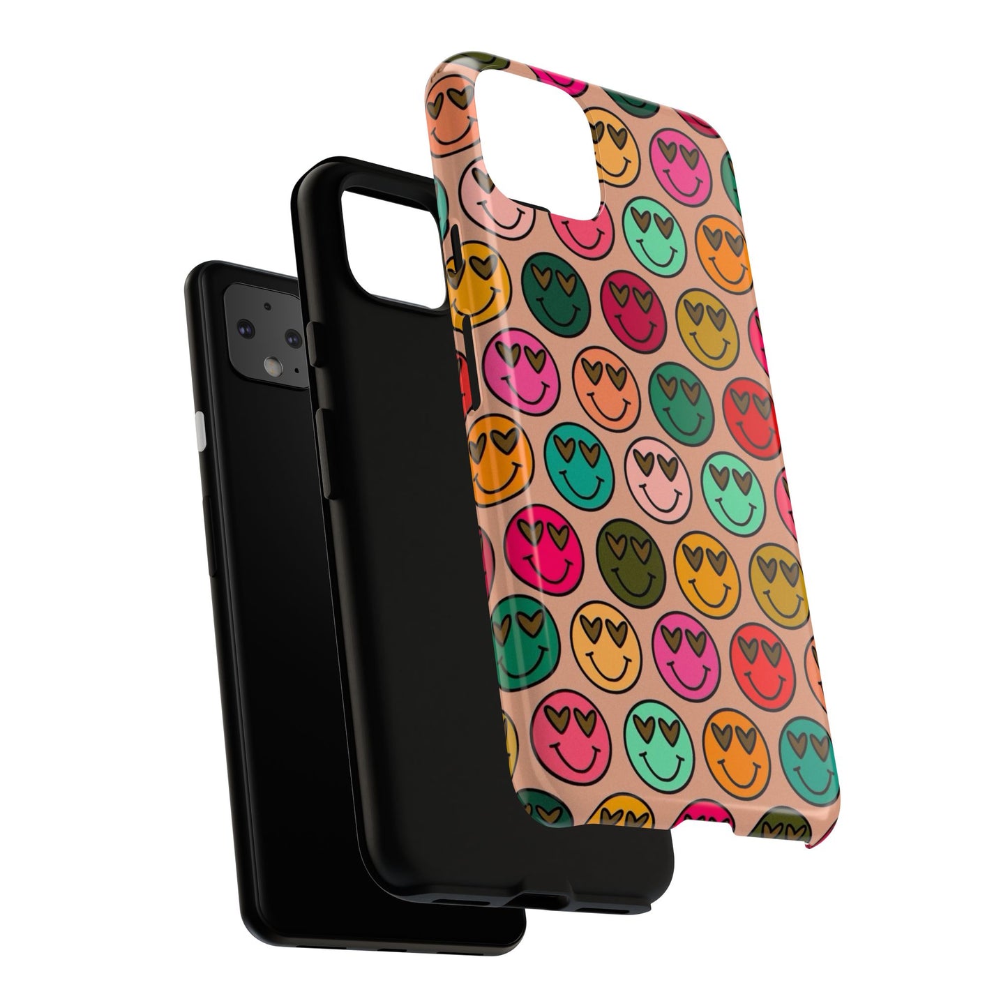 Colorful Smiley Phone Case | Tough Cases, Cute Phone Cover, Happy Vibes, Gift for Friends, Fun Phone Accessory