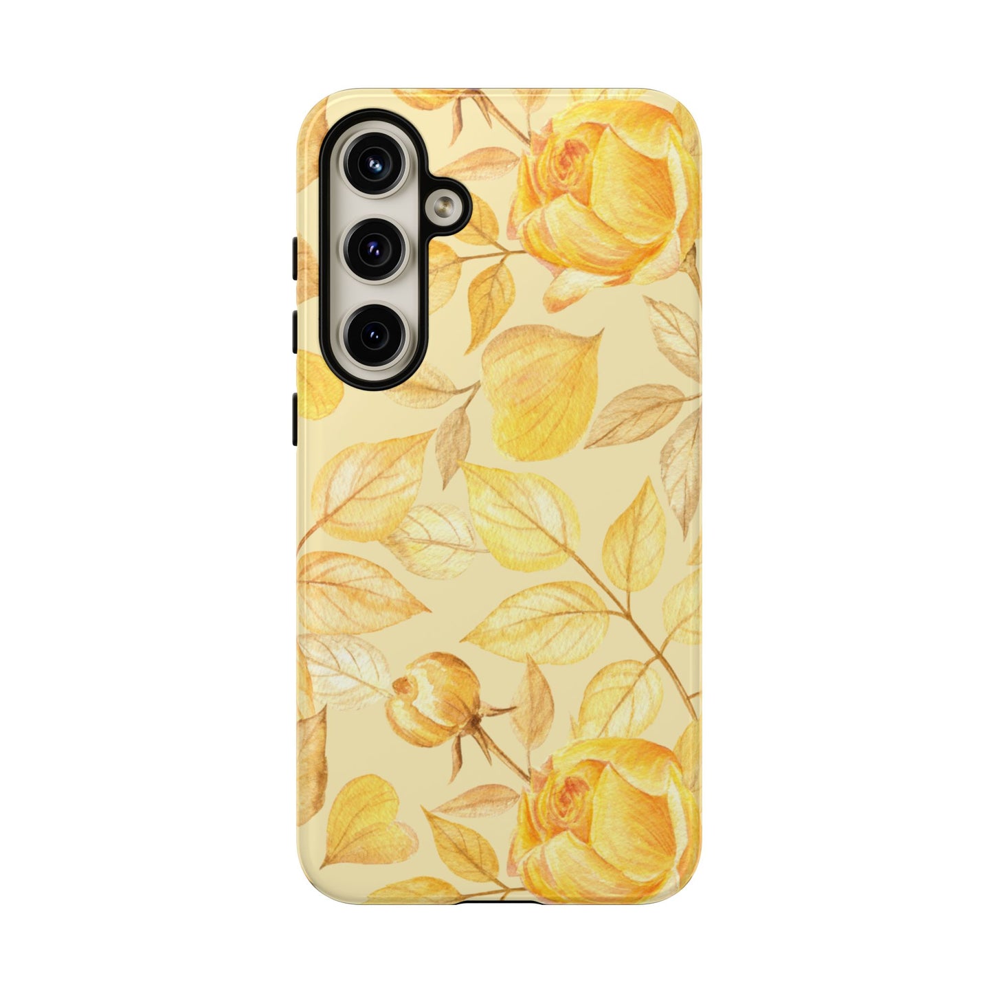 Yellow Dusk Tough Phone Case - Yellow Rose Design