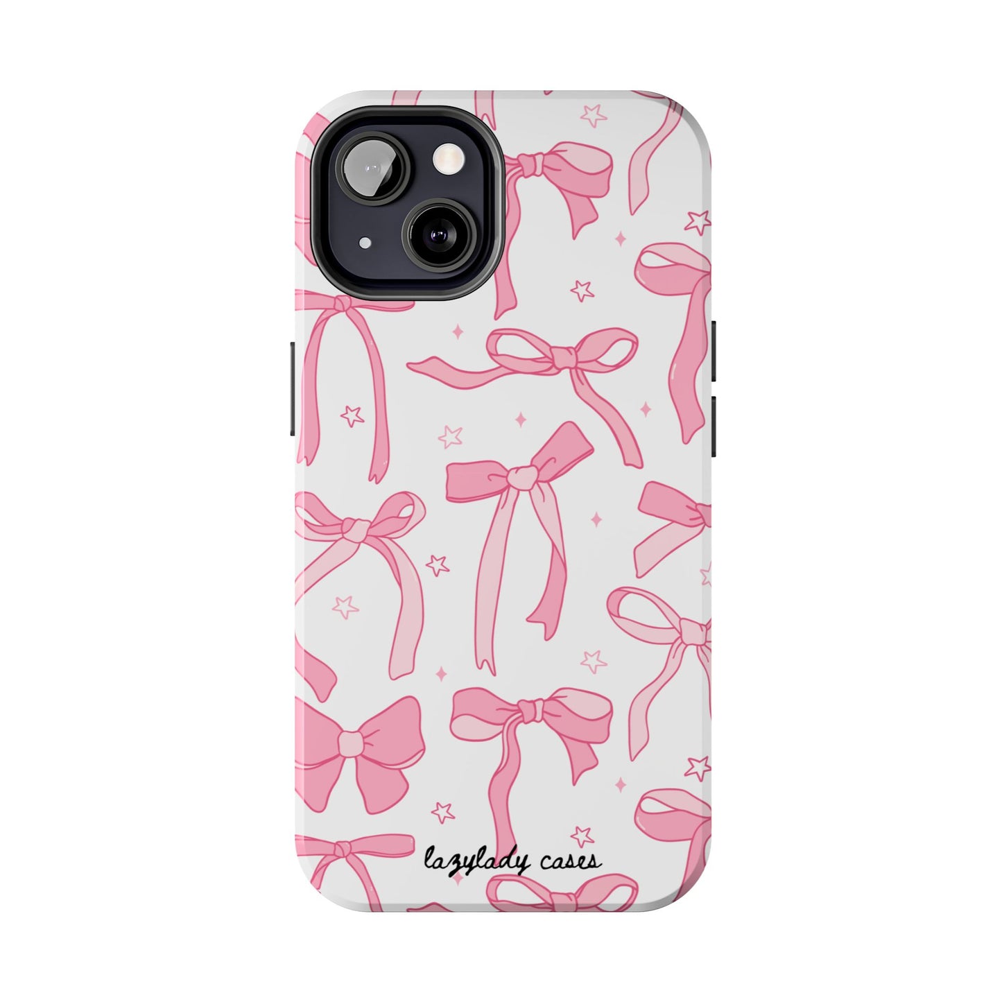 Cute Pink Bow Tough Phone Case - Stylish and Durable Protection