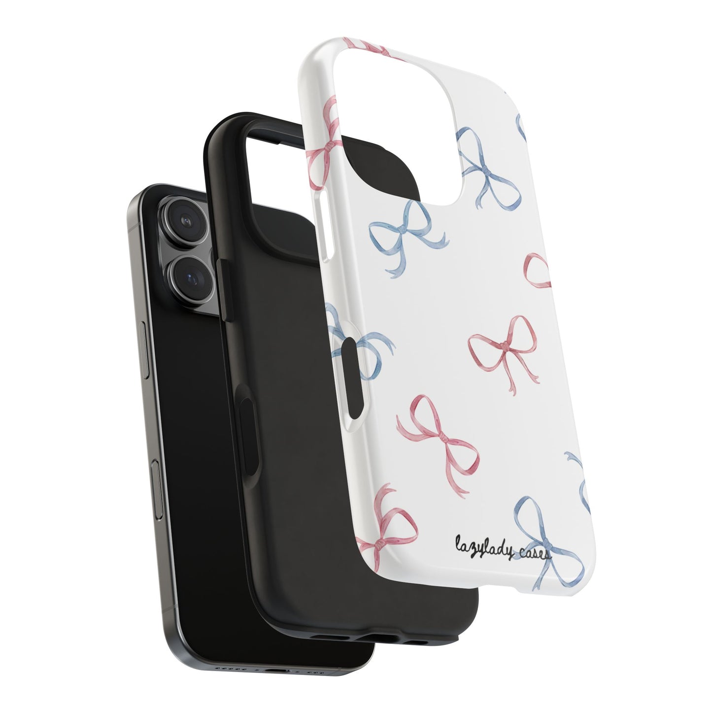 Chic Bow Pattern Tough Phone Case | Stylish Protection for Your Device