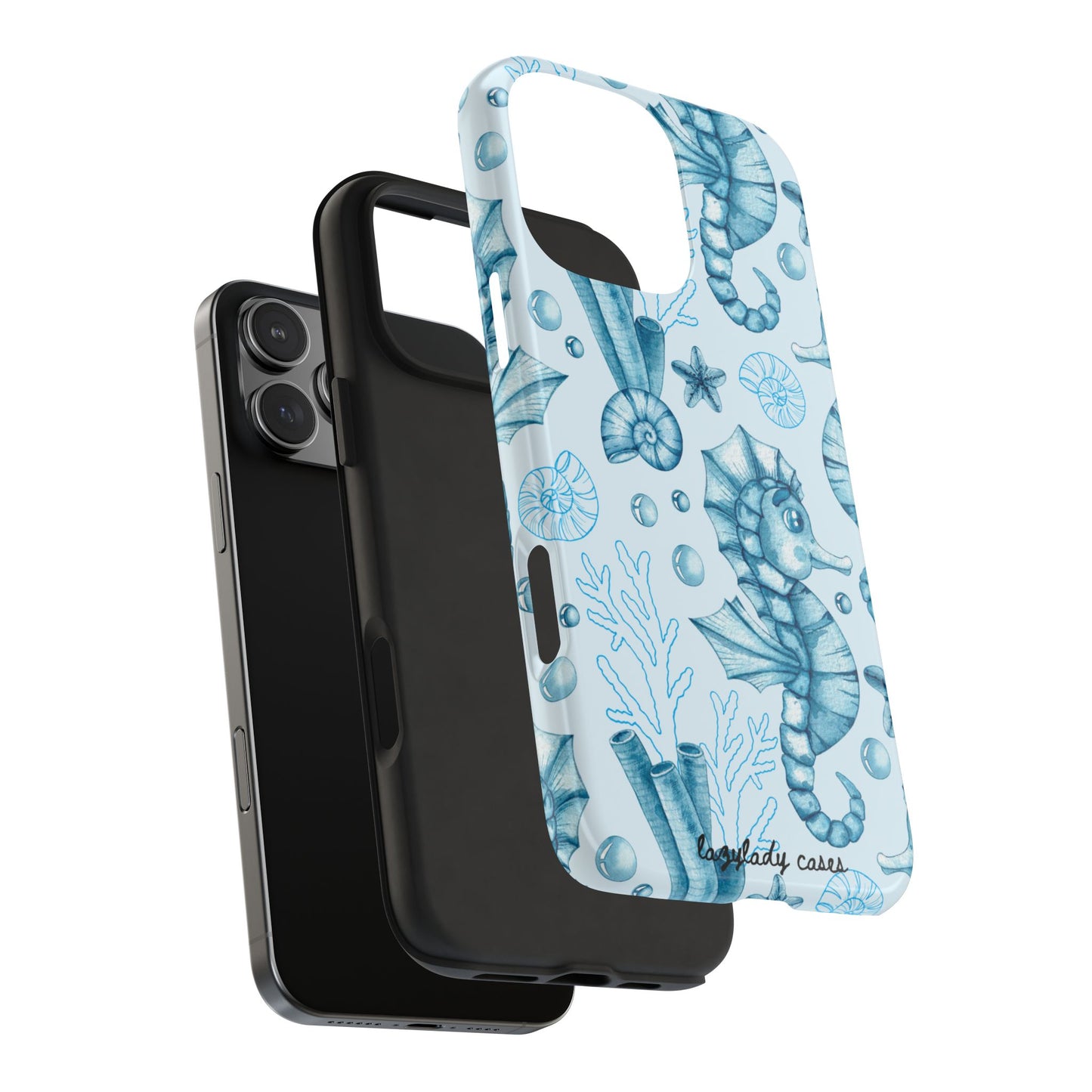 Coastal Seahorse Phone Case - Tough Protection with Beach Vibe