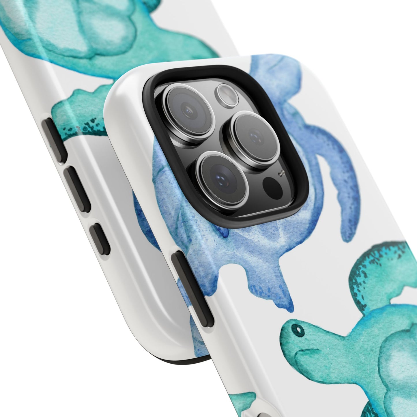 Ocean-Inspired Tough Phone Cases with Colorful Turtles