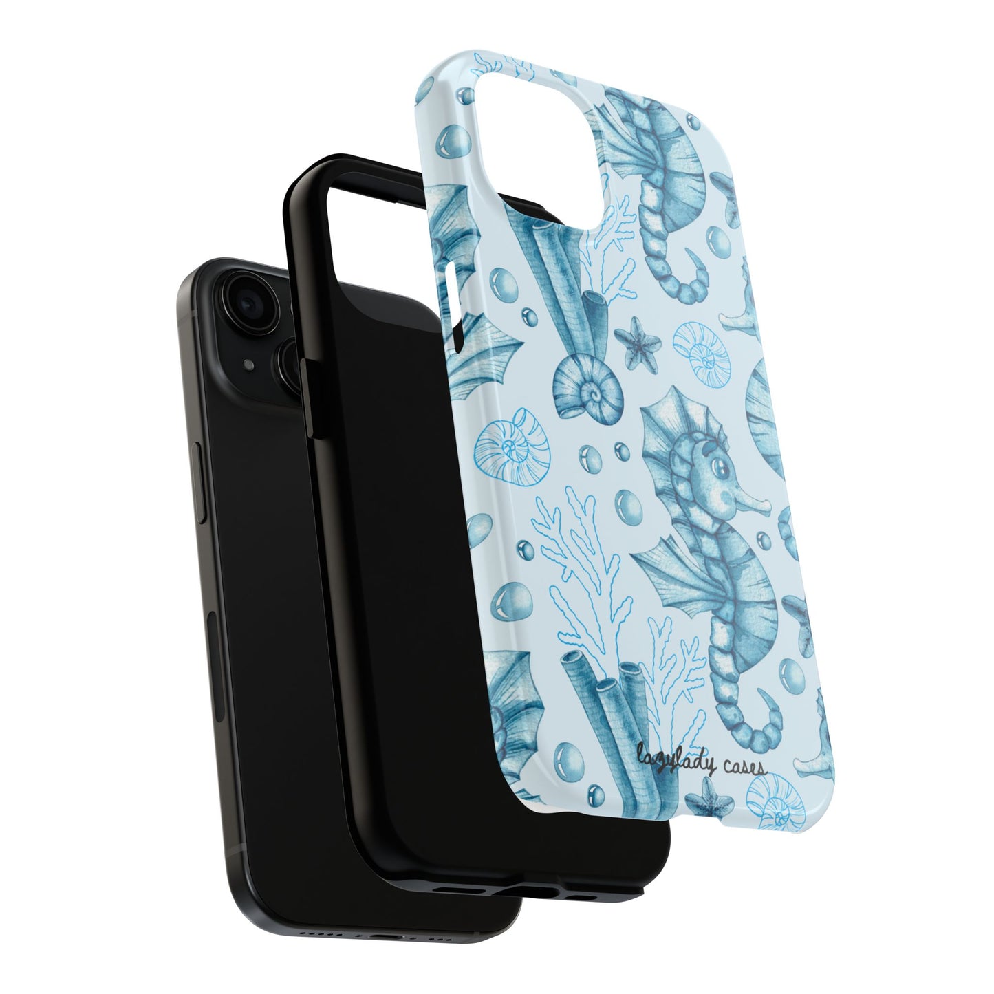 Coastal Seahorse Phone Case - Tough Protection with Beach Vibe