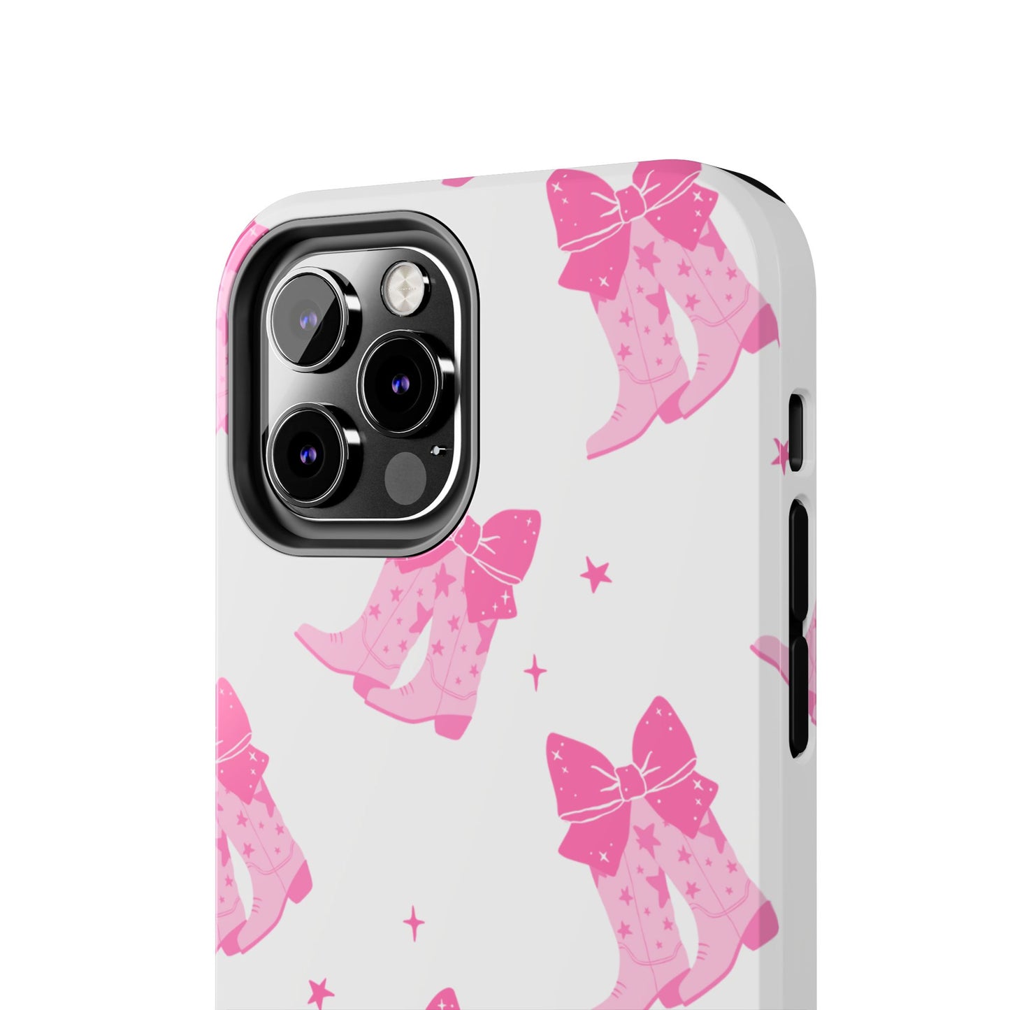 Pink Cowgirl Tough Phone Case - Trendy Protection with Bow Design