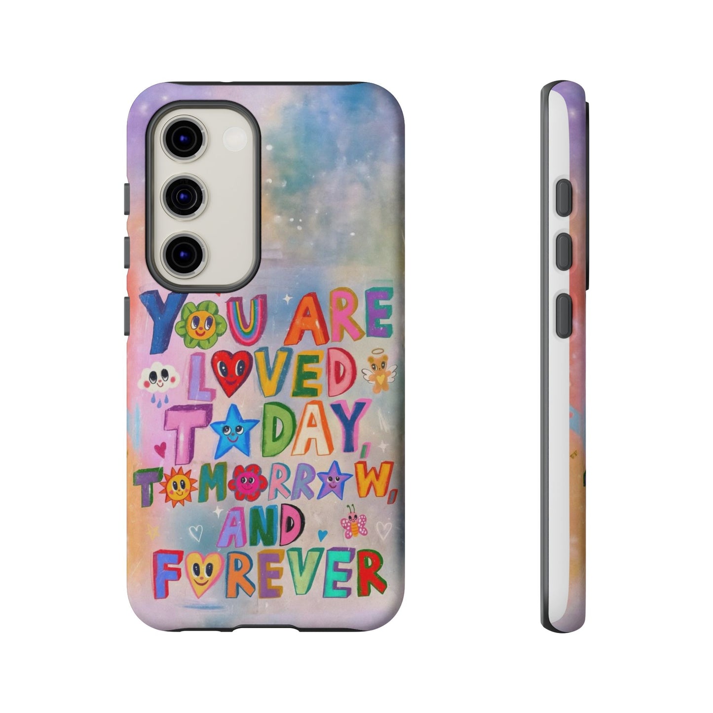 Colorful Phone Case with Positive Affirmations, Inspirational Phone Shell, Cute Gift for Teens, Motivational Tech Accessory, I Love You Case