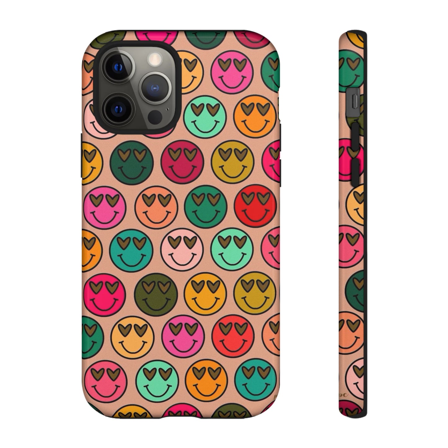Colorful Smiley Phone Case | Tough Cases, Cute Phone Cover, Happy Vibes, Gift for Friends, Fun Phone Accessory