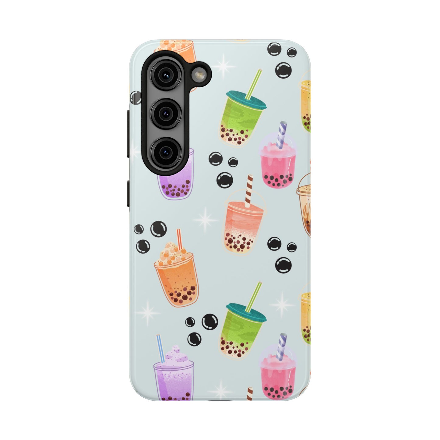 Colorful Boba Tea Phone Case, Tough Phone Cases for Drink Lovers, Cute Phone Accessory, Fun Gifts for Friends, Summer Vibes