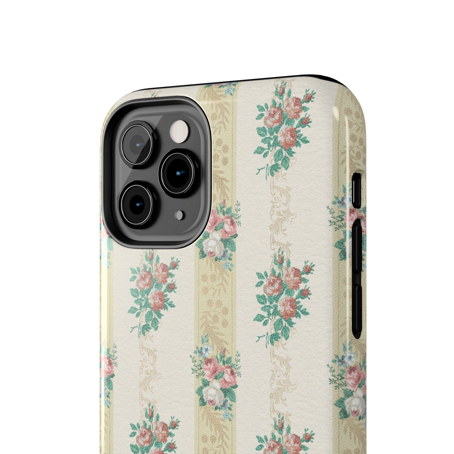 Elegant Floral Tough Phone Case - Vintage Inspired Design