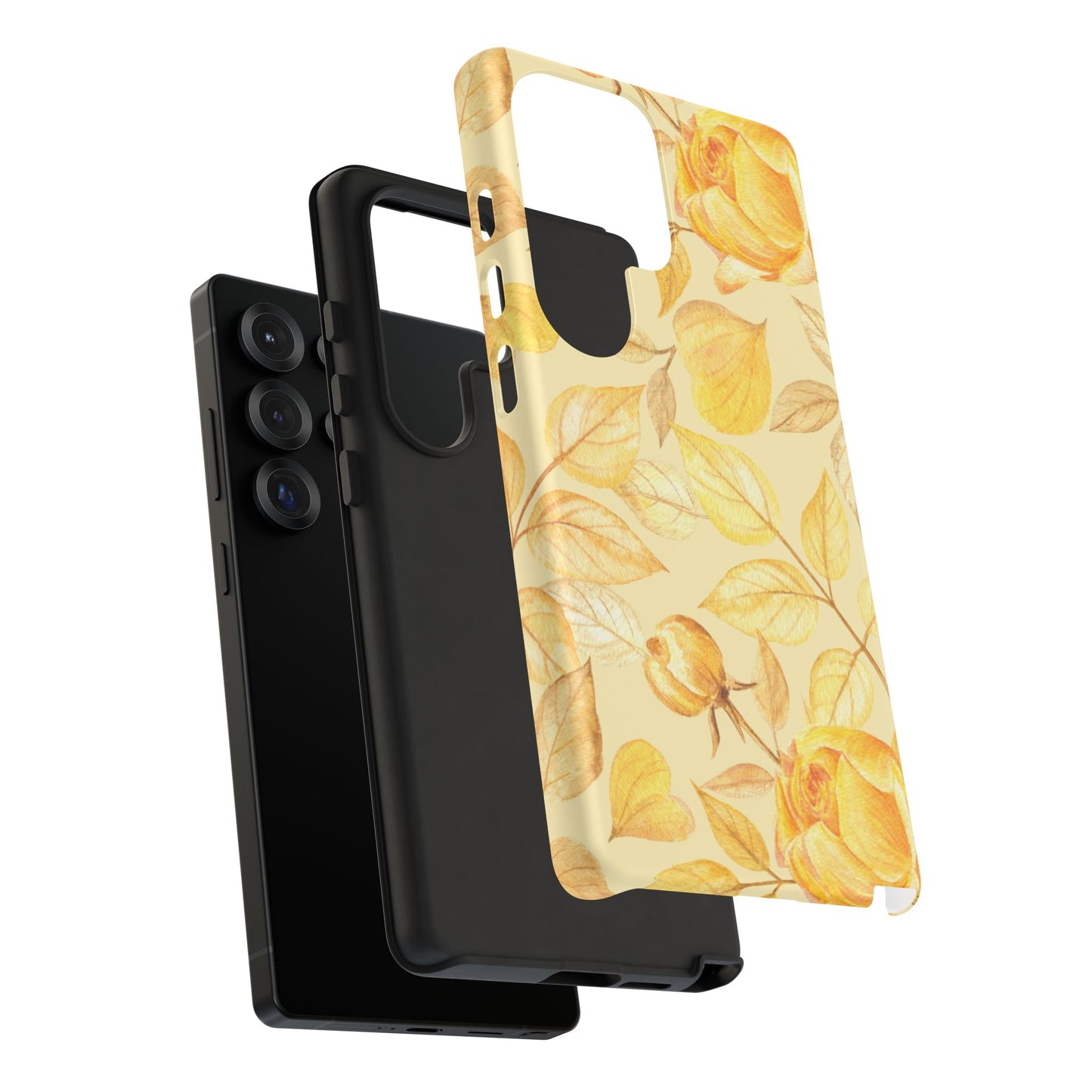 Yellow Dusk Tough Phone Case - Yellow Rose Design