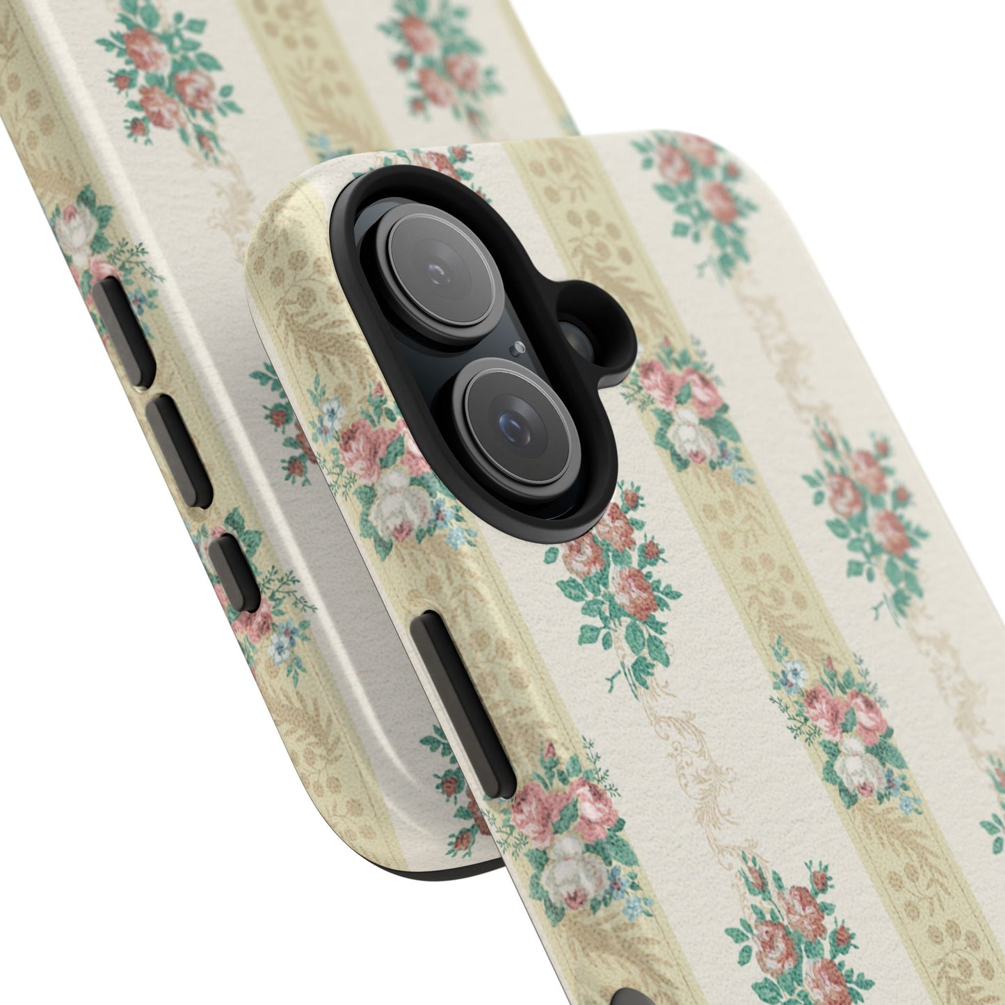 Elegant Floral Tough Phone Case - Vintage Inspired Design