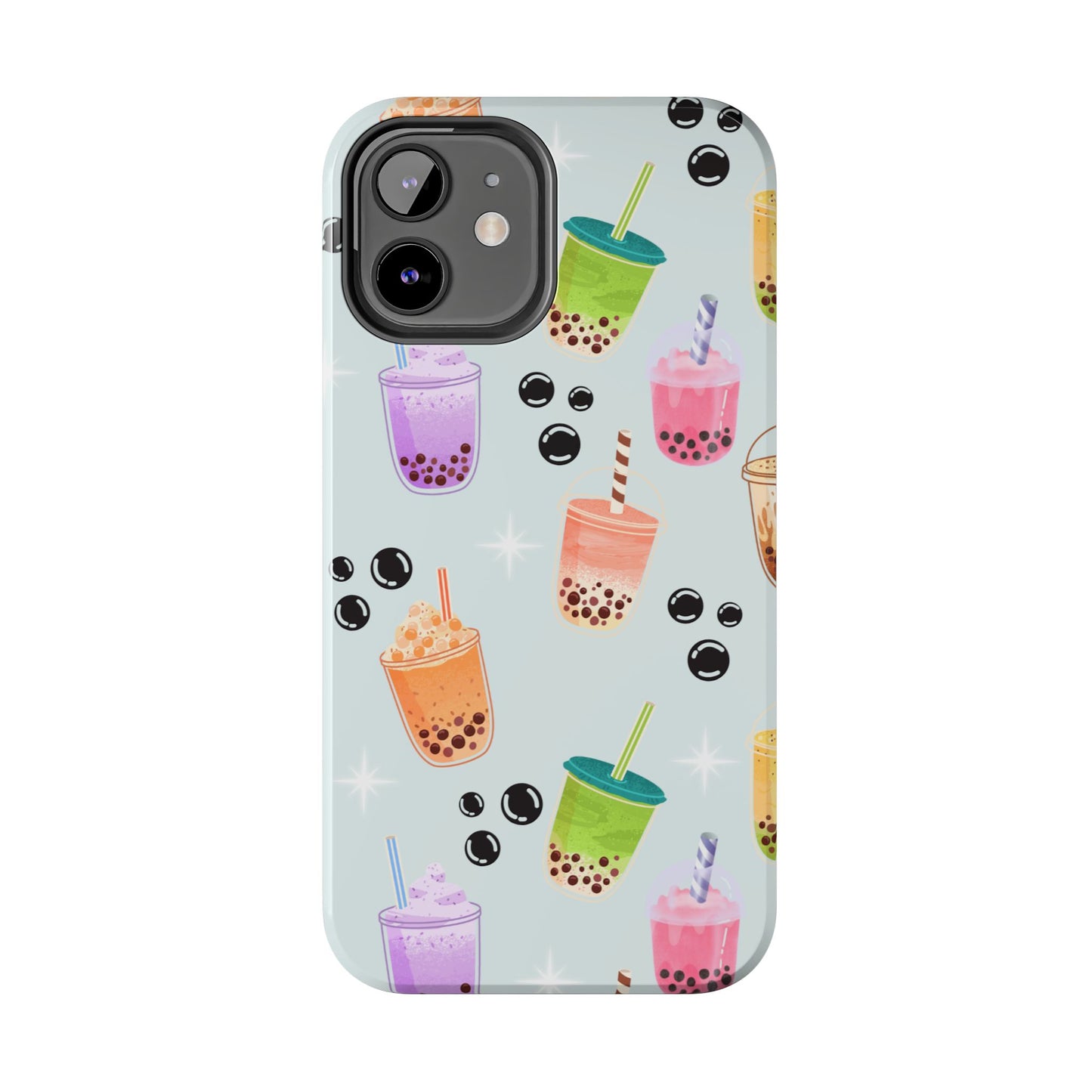 Colorful Boba Tea Phone Case, Tough Phone Cases for Drink Lovers, Cute Phone Accessory, Fun Gifts for Friends, Summer Vibes
