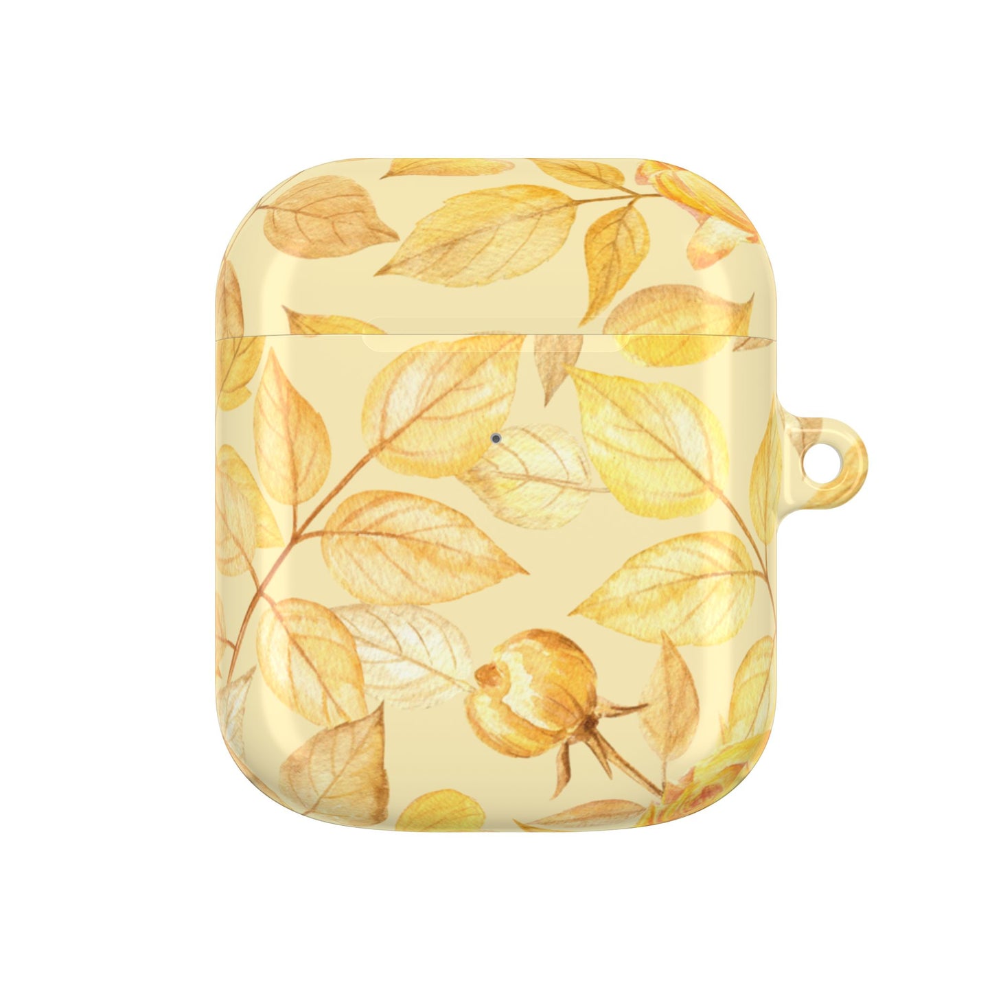 Yellow Dusk AirPod Case - Elegant Leaves Design for Nature Lovers