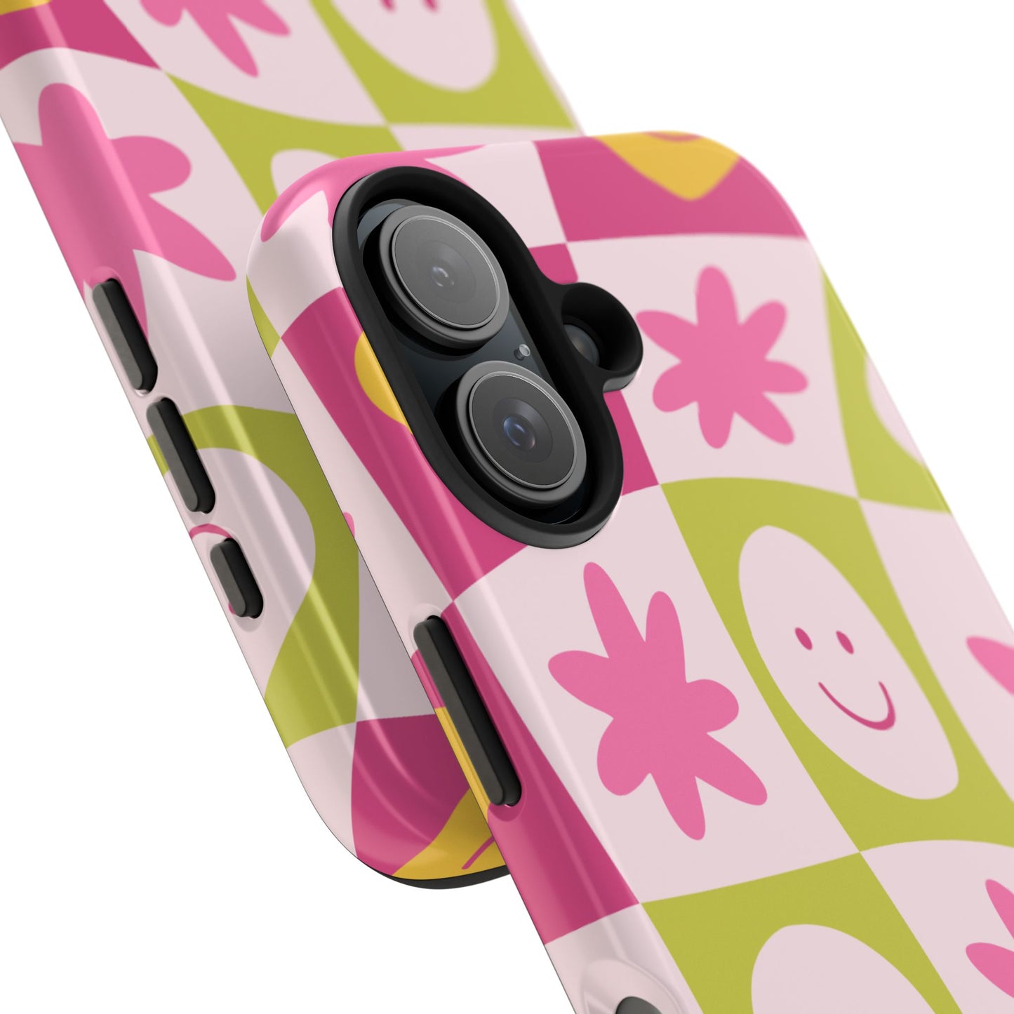 Colorful Smiley Pattern Tough Phone Cases, Playful Phone Covers, Fun Gifts for Friends, Cute Accessories, Vibrant and Durable