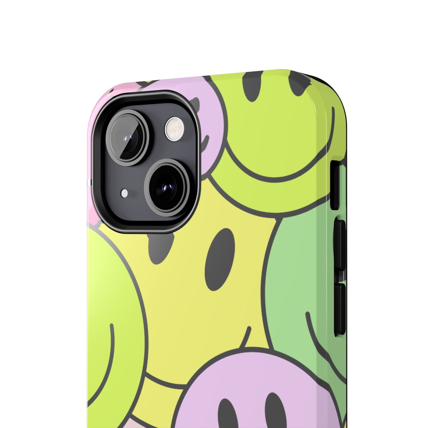 Colorful Smiley Face Tough Phone Case - Fun, Durable Protection for All Ages