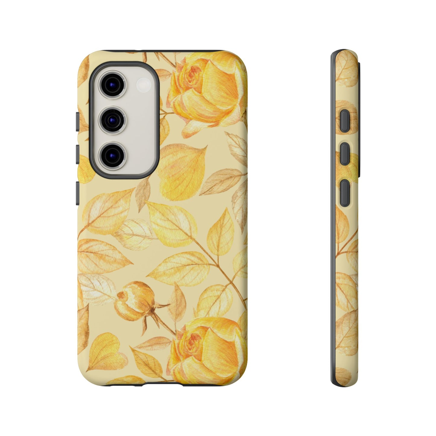Yellow Dusk Tough Phone Case - Yellow Rose Design