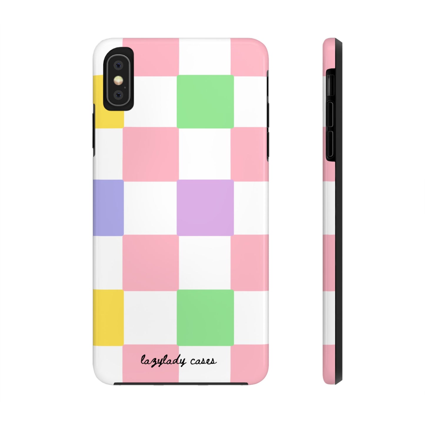Colorful Checkerboard Tough Phone Case – Vibrant & Durable Protection