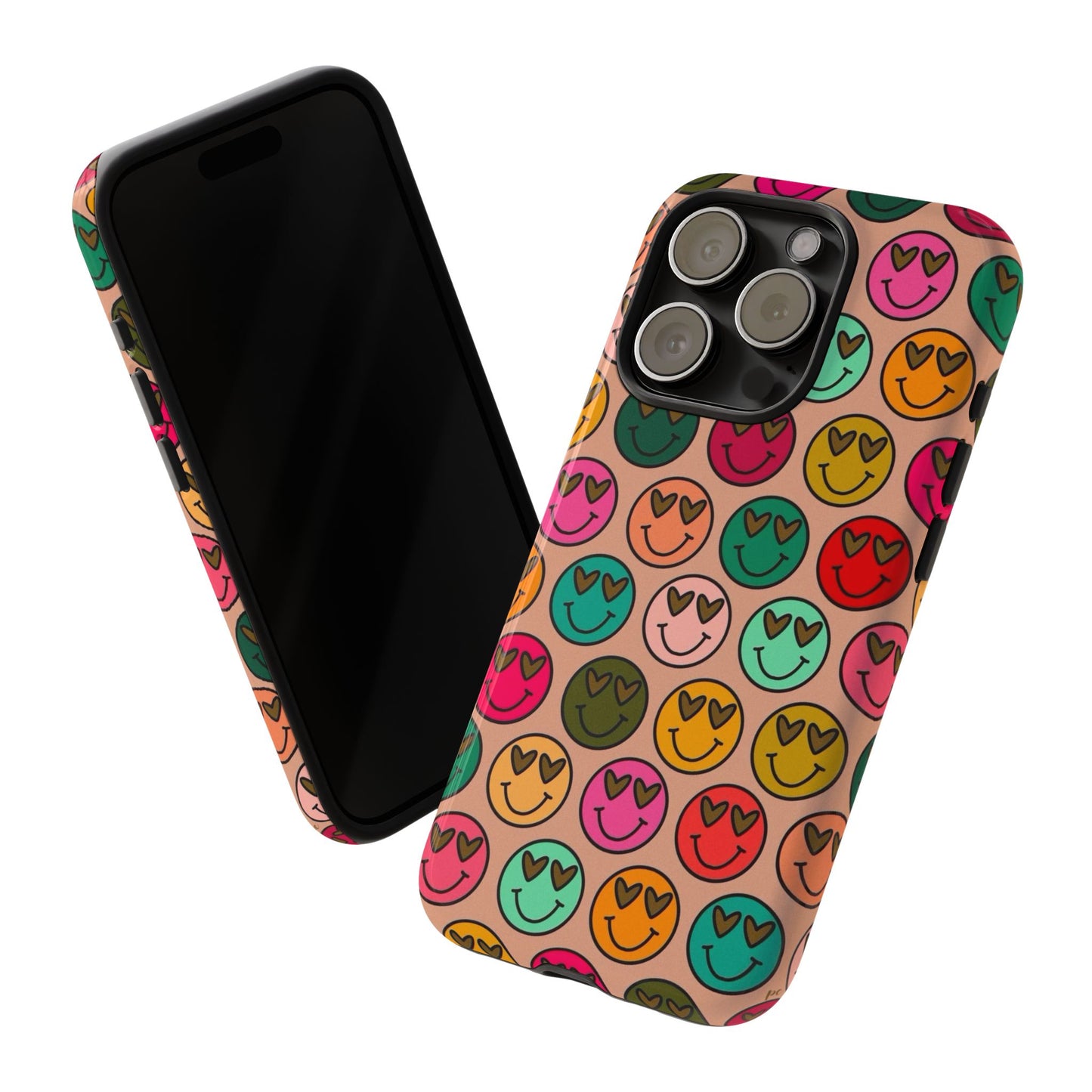 Colorful Smiley Phone Case | Tough Cases, Cute Phone Cover, Happy Vibes, Gift for Friends, Fun Phone Accessory