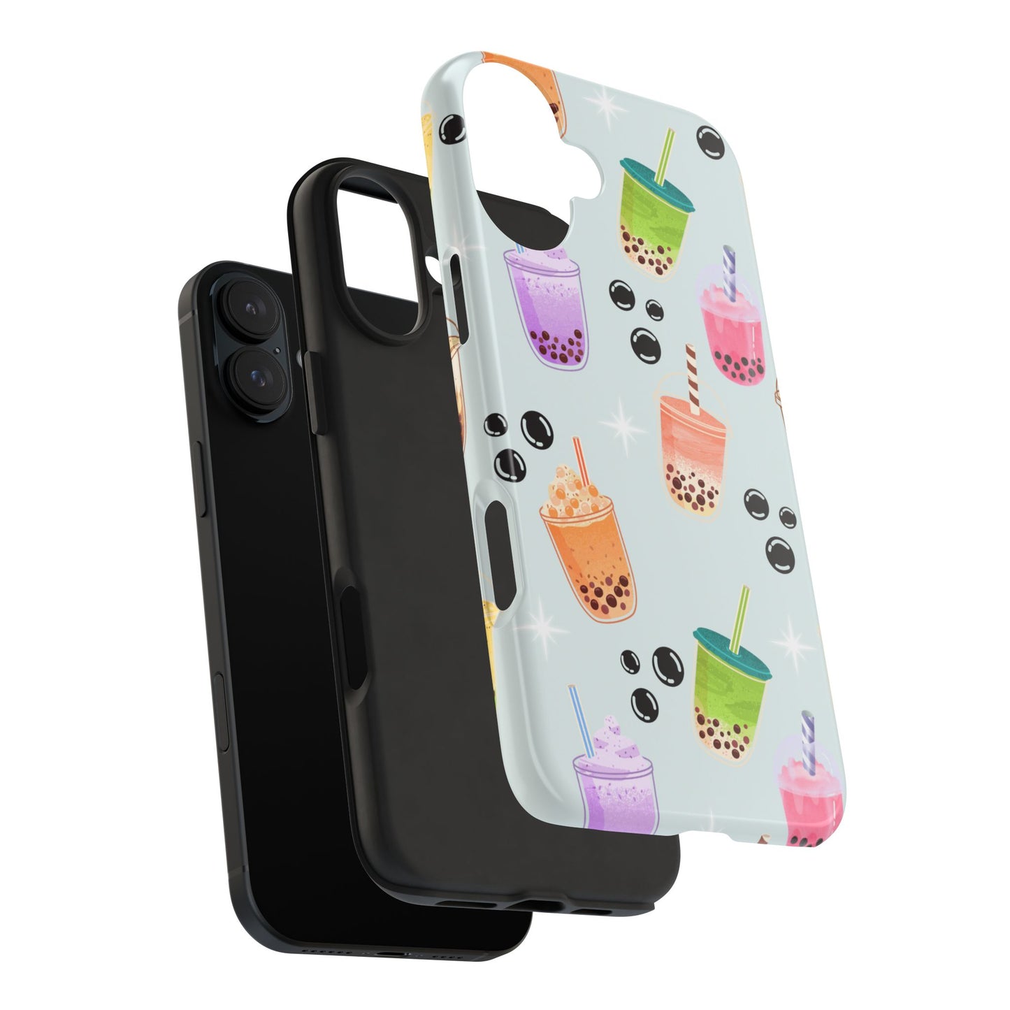 Colorful Boba Tea Phone Case, Tough Phone Cases for Drink Lovers, Cute Phone Accessory, Fun Gifts for Friends, Summer Vibes
