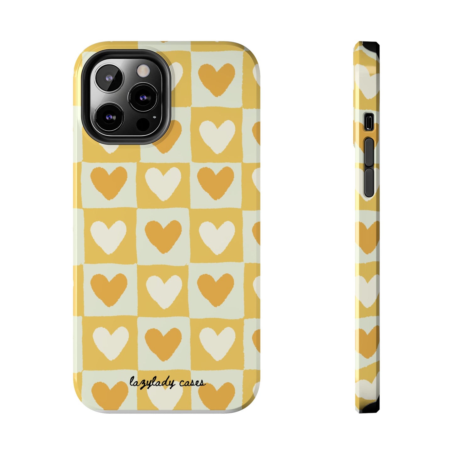 Heart Pattern Tough Phone Case - Cute & Durable for Everyday Use