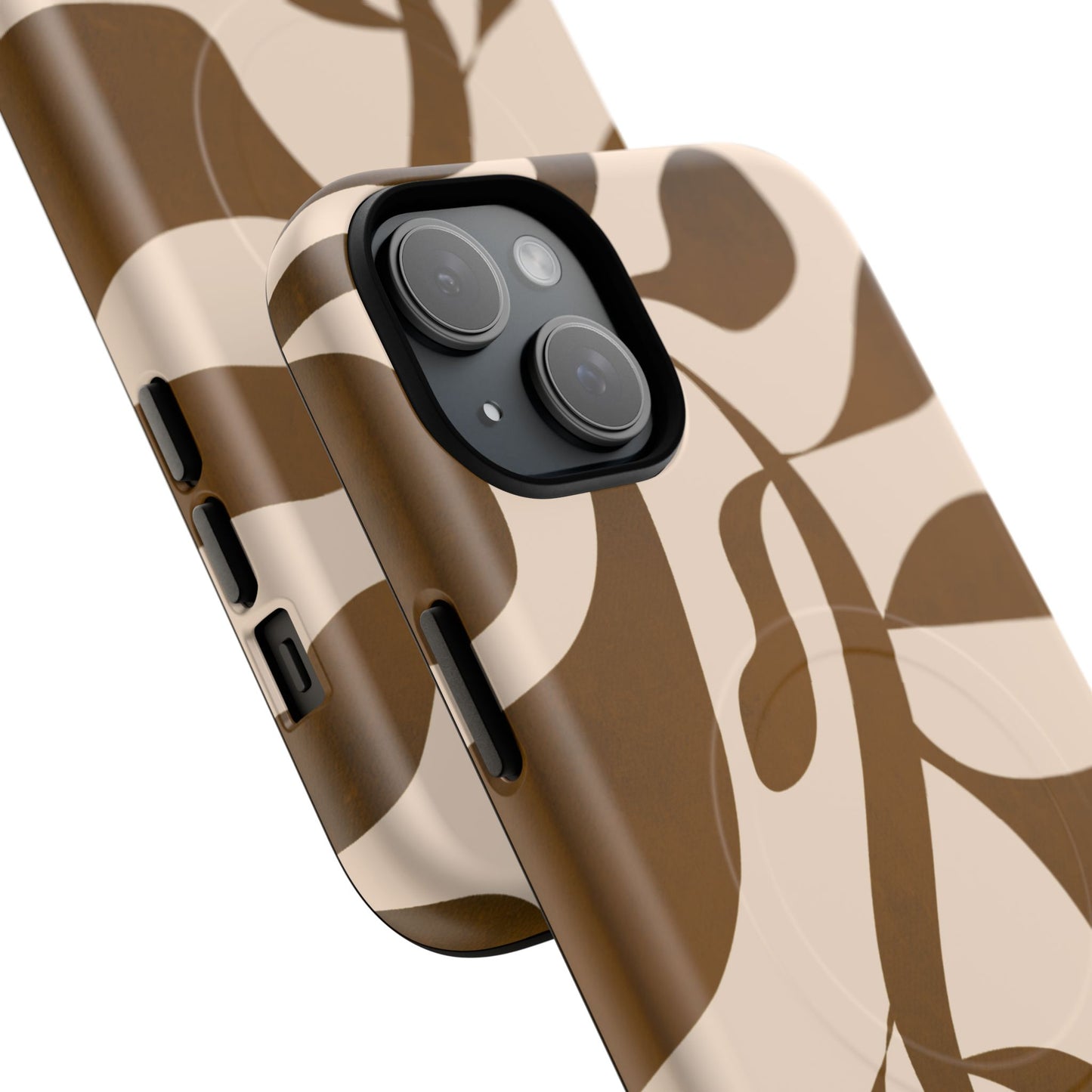 Brown Bonnet Stylish Tough Magnetic Phone Case - Trendy Abstract Design