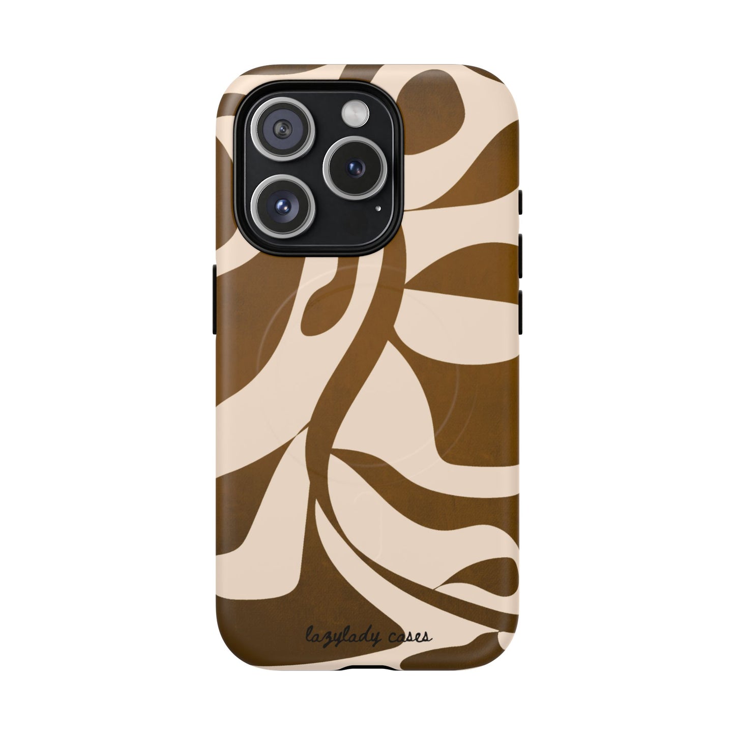 Brown Bonnet Stylish Tough Magnetic Phone Case - Trendy Abstract Design