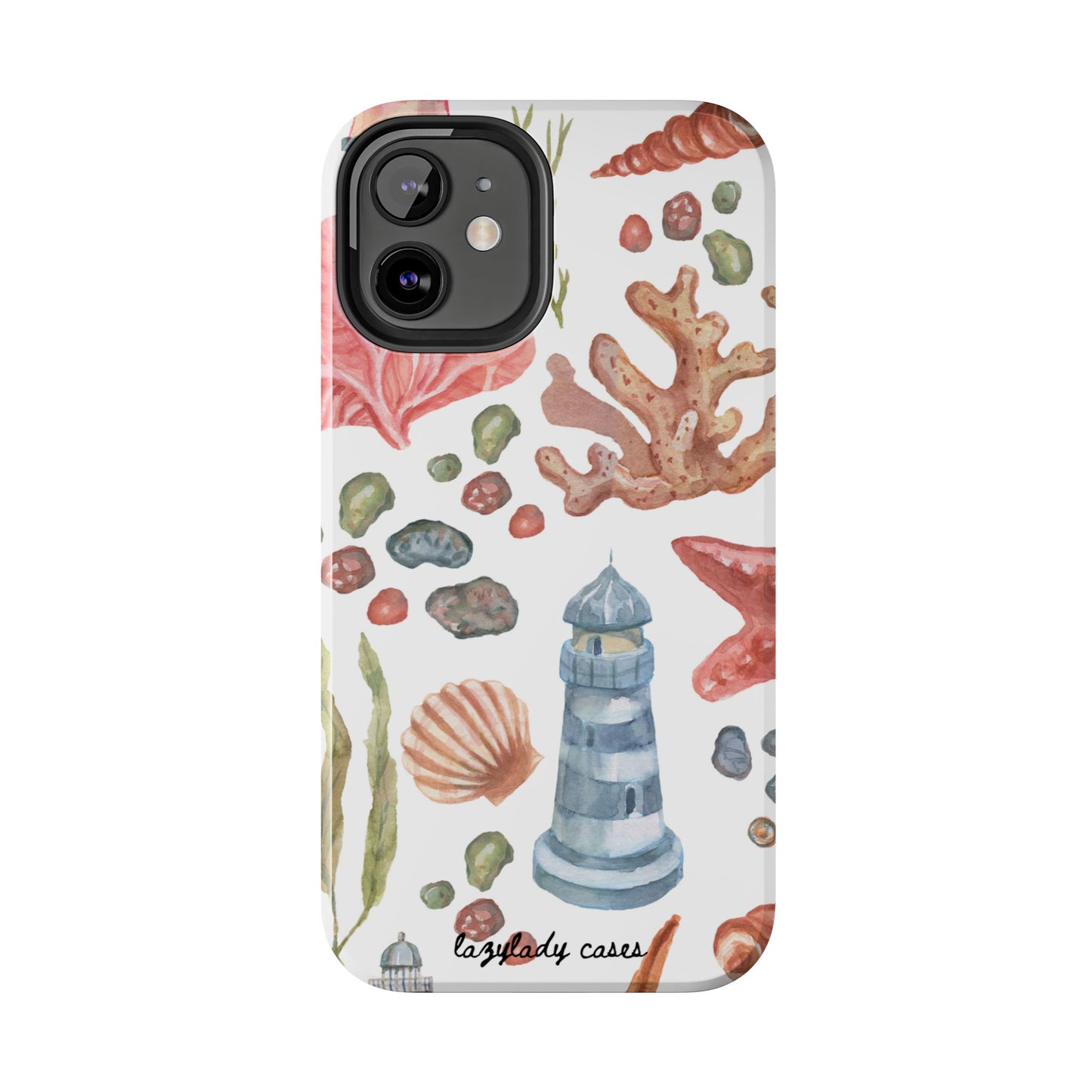 Coastal Art Tough Phone Cases - Stylish Beach Vibes with Lighthouse Design