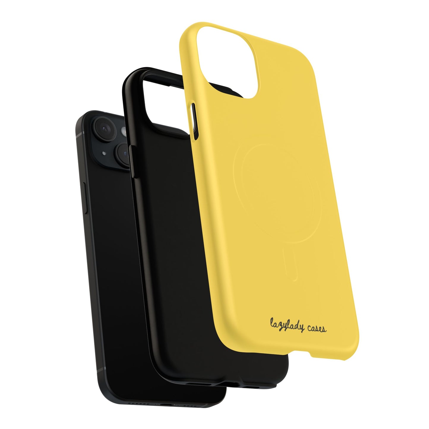 Vibrant Yellow Tough Magnetic Phone Case - Durable Protection & Stylish Design
