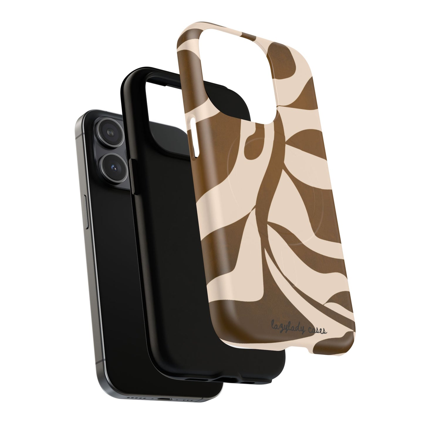 Brown Bonnet Stylish Tough Magnetic Phone Case - Trendy Abstract Design