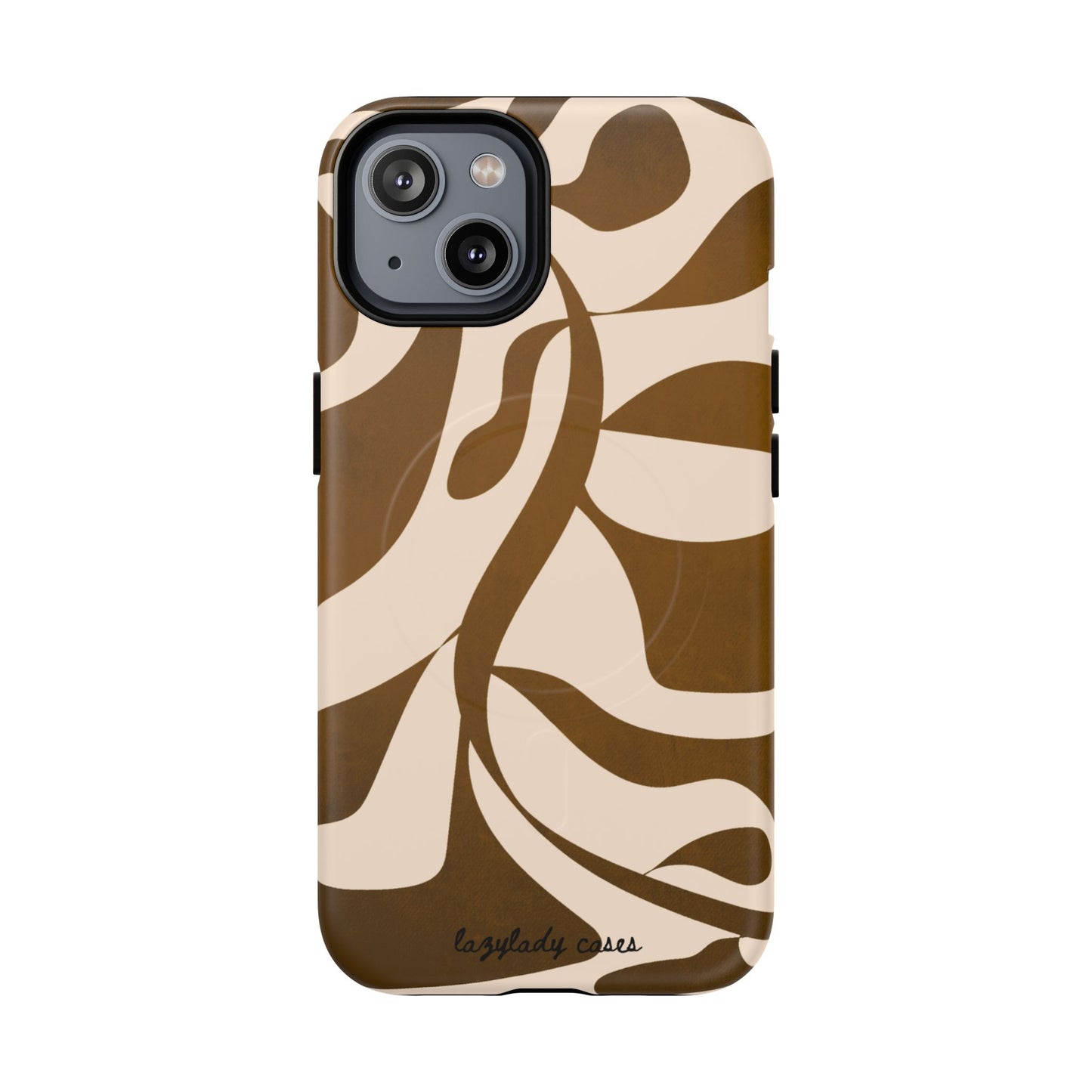 Brown Bonnet Stylish Tough Magnetic Phone Case - Trendy Abstract Design