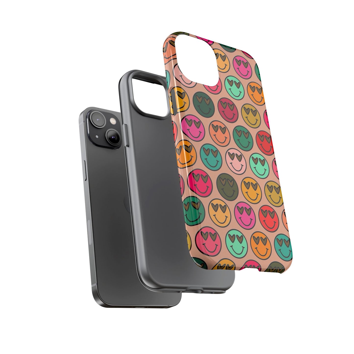 Colorful Smiley Phone Case | Tough Cases, Cute Phone Cover, Happy Vibes, Gift for Friends, Fun Phone Accessory