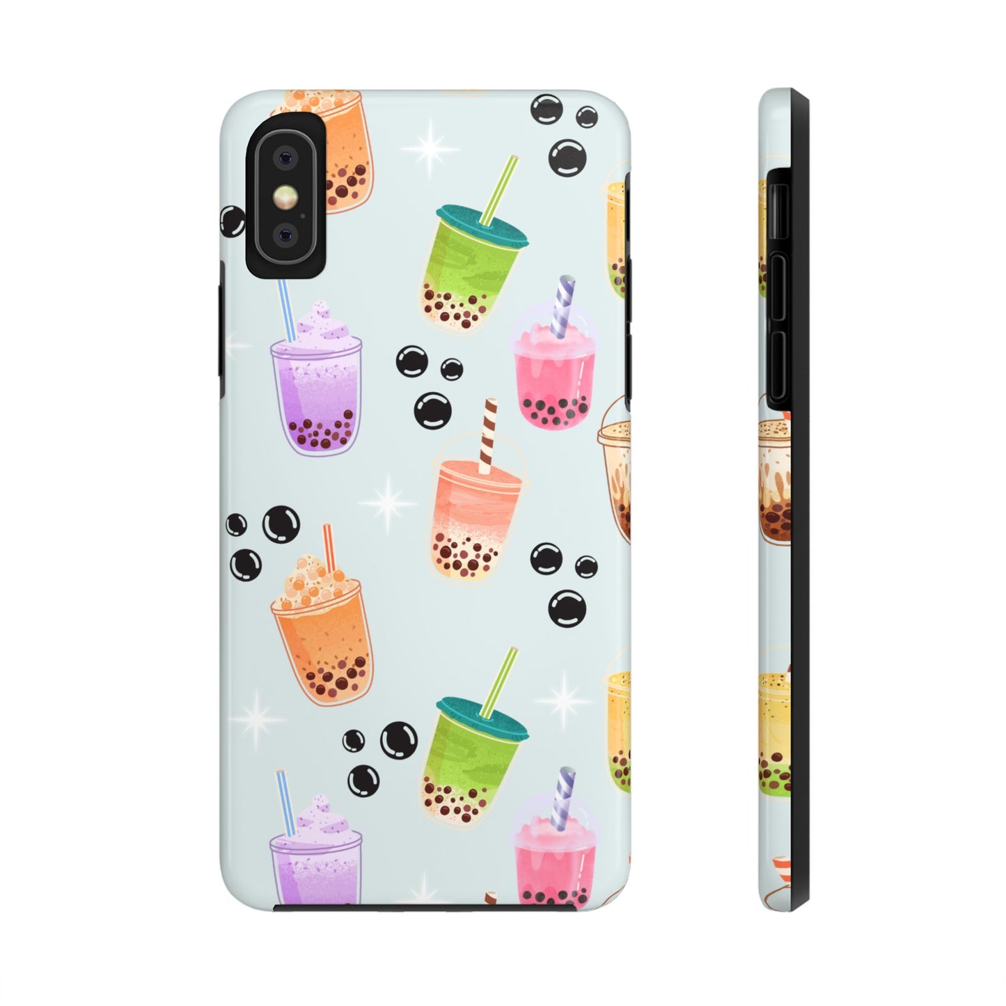 Colorful Boba Tea Phone Case, Tough Phone Cases for Drink Lovers, Cute Phone Accessory, Fun Gifts for Friends, Summer Vibes