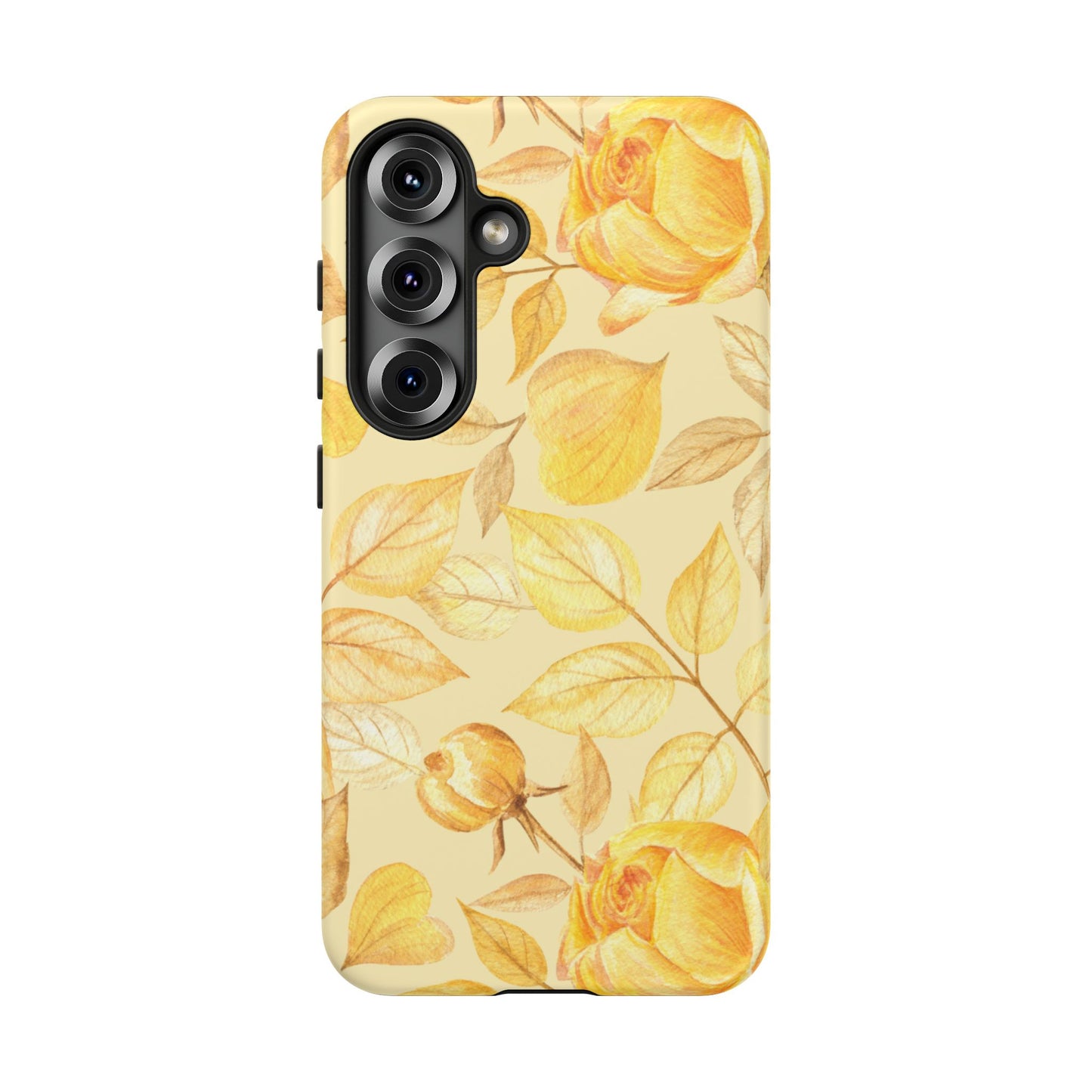 Yellow Dusk Tough Phone Case - Yellow Rose Design