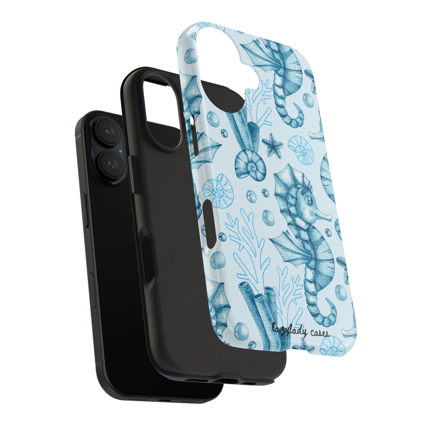Coastal Seahorse Phone Case - Tough Protection with Beach Vibe